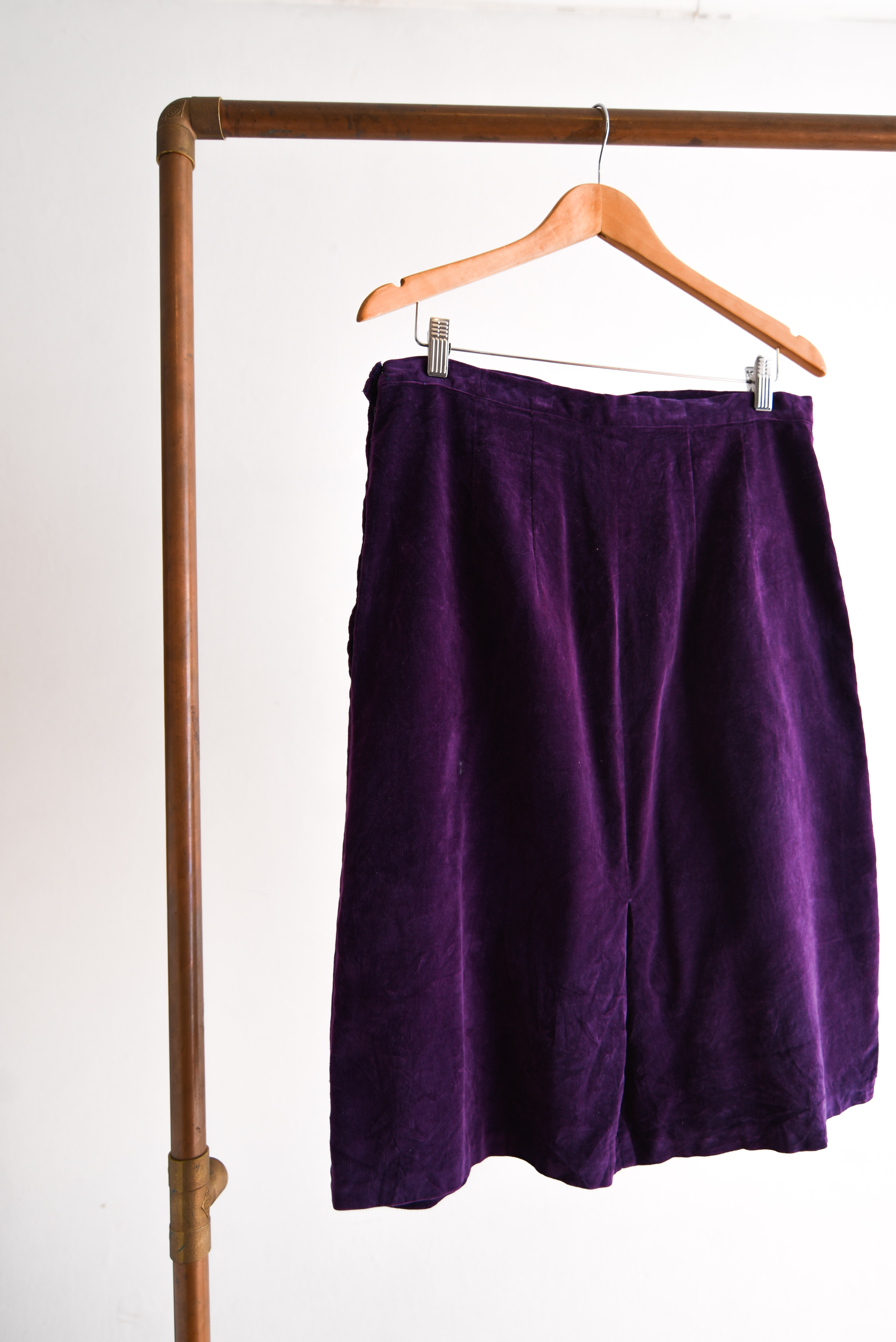 Falda purple terciopelo vintage