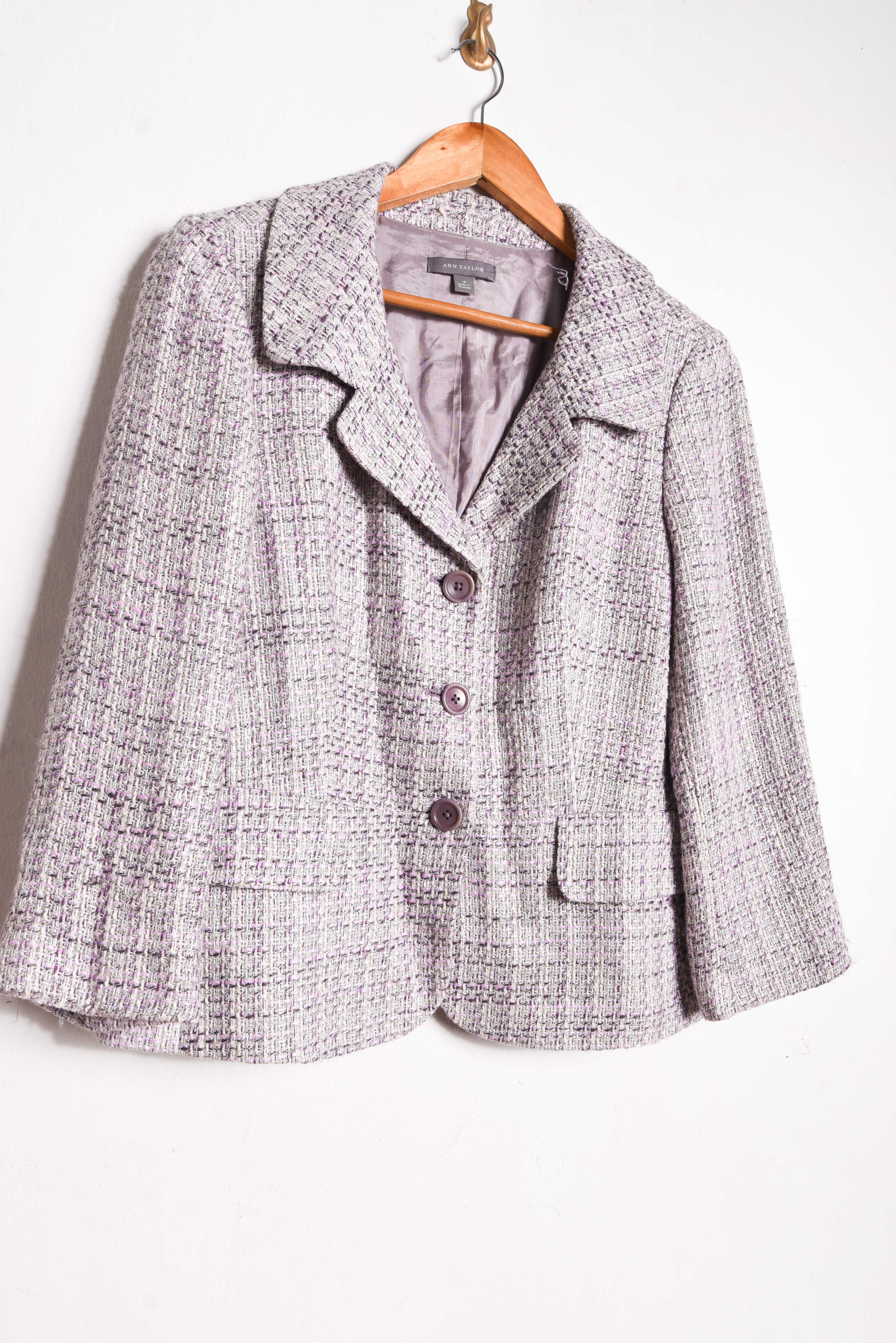 Blazer lila pastel tweed