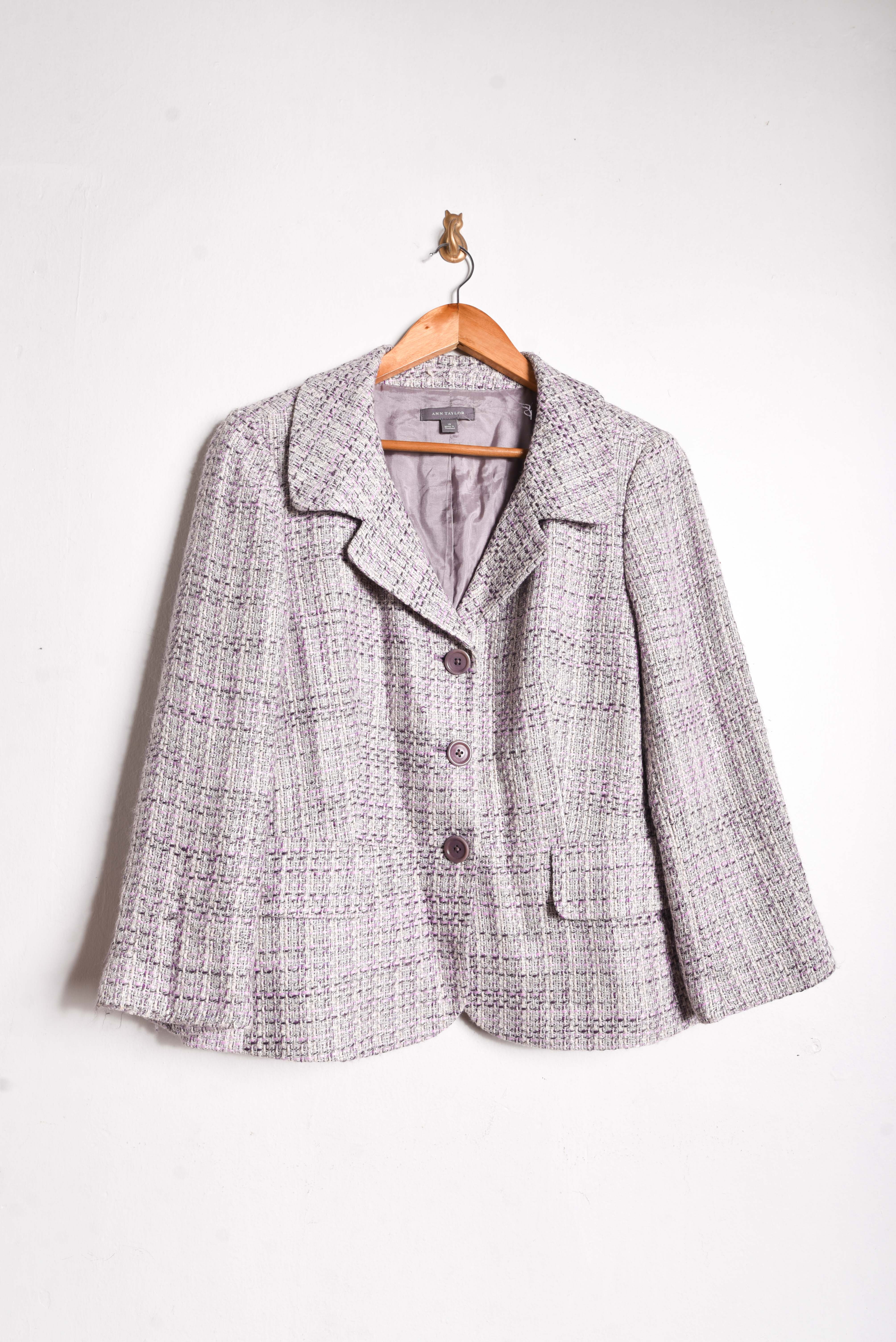 Blazer lila pastel tweed