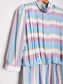 Vestido satín pastel 80's