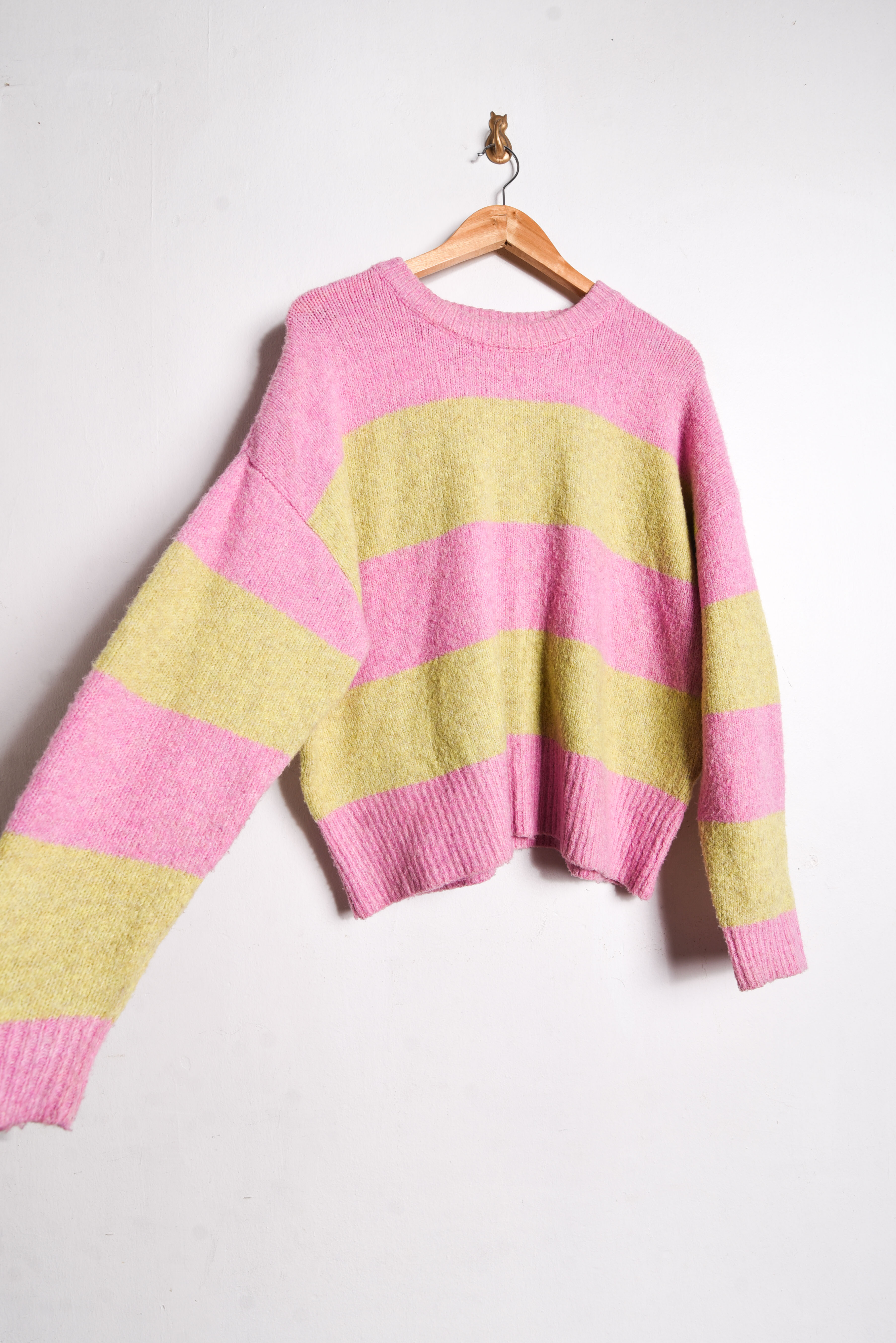 Chaleco rosa amarillo pastel