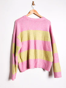 Chaleco rosa amarillo pastel