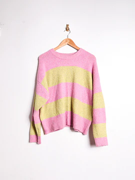 Chaleco rosa amarillo pastel