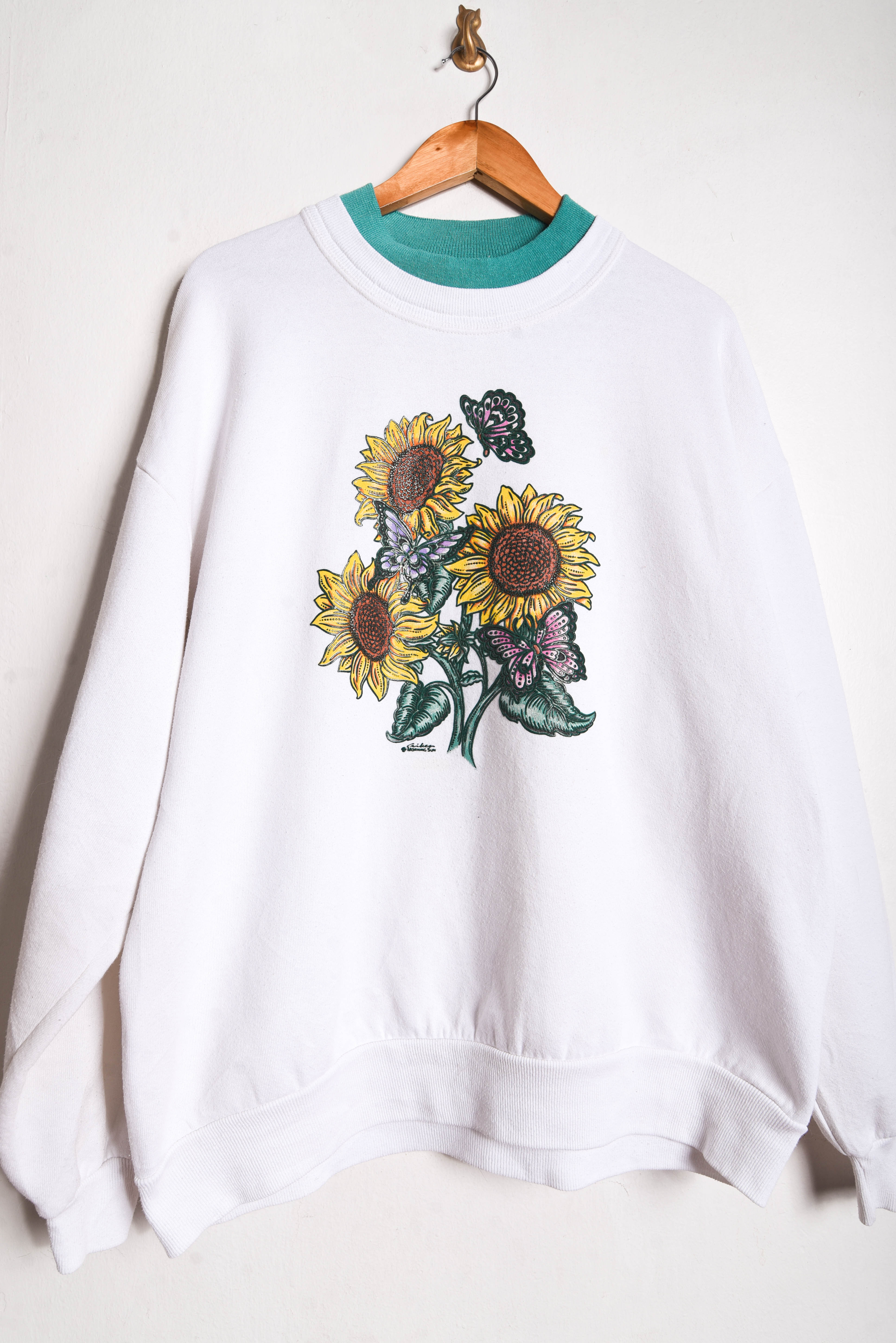 Polerón vintage girasoles