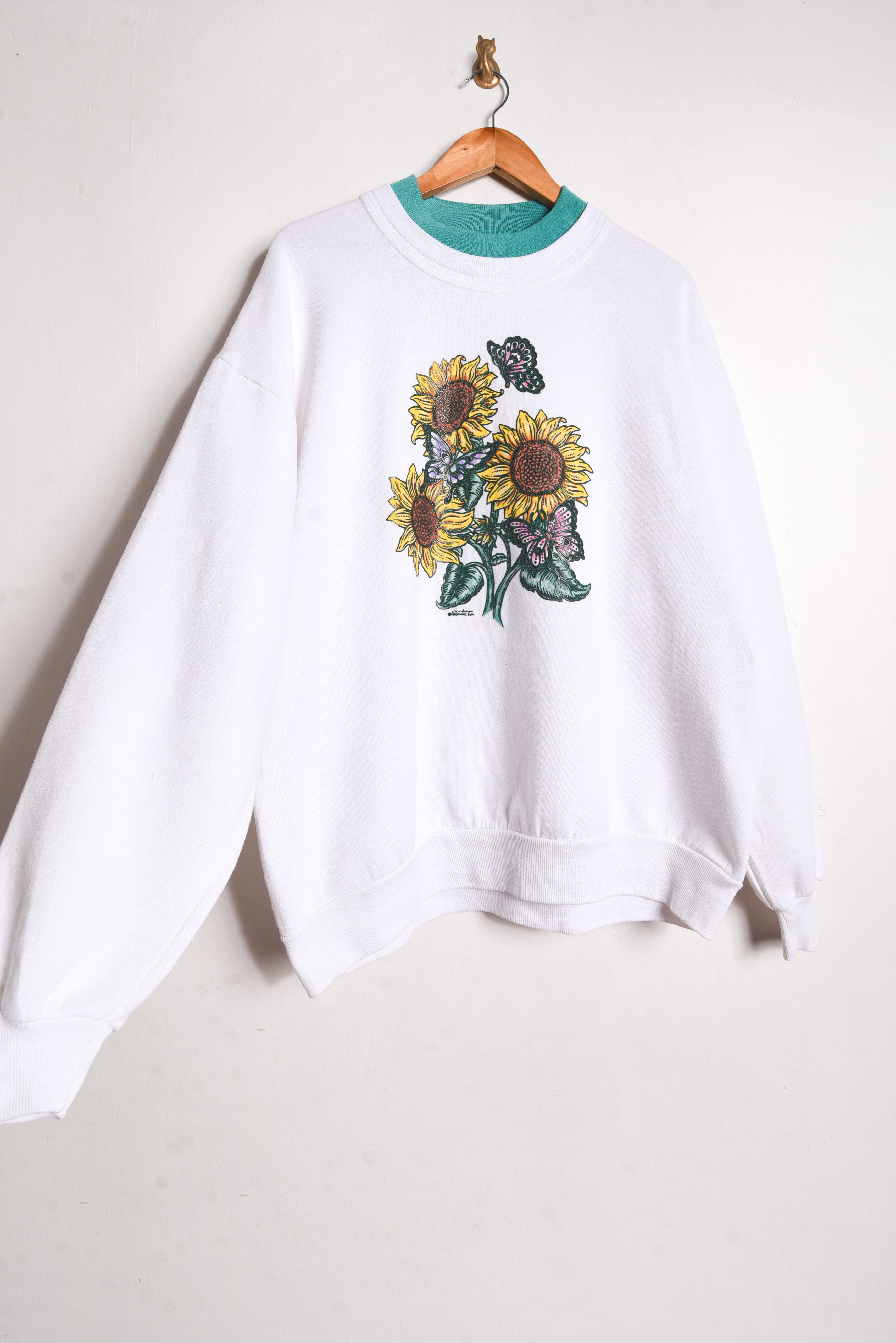 Polerón vintage girasoles