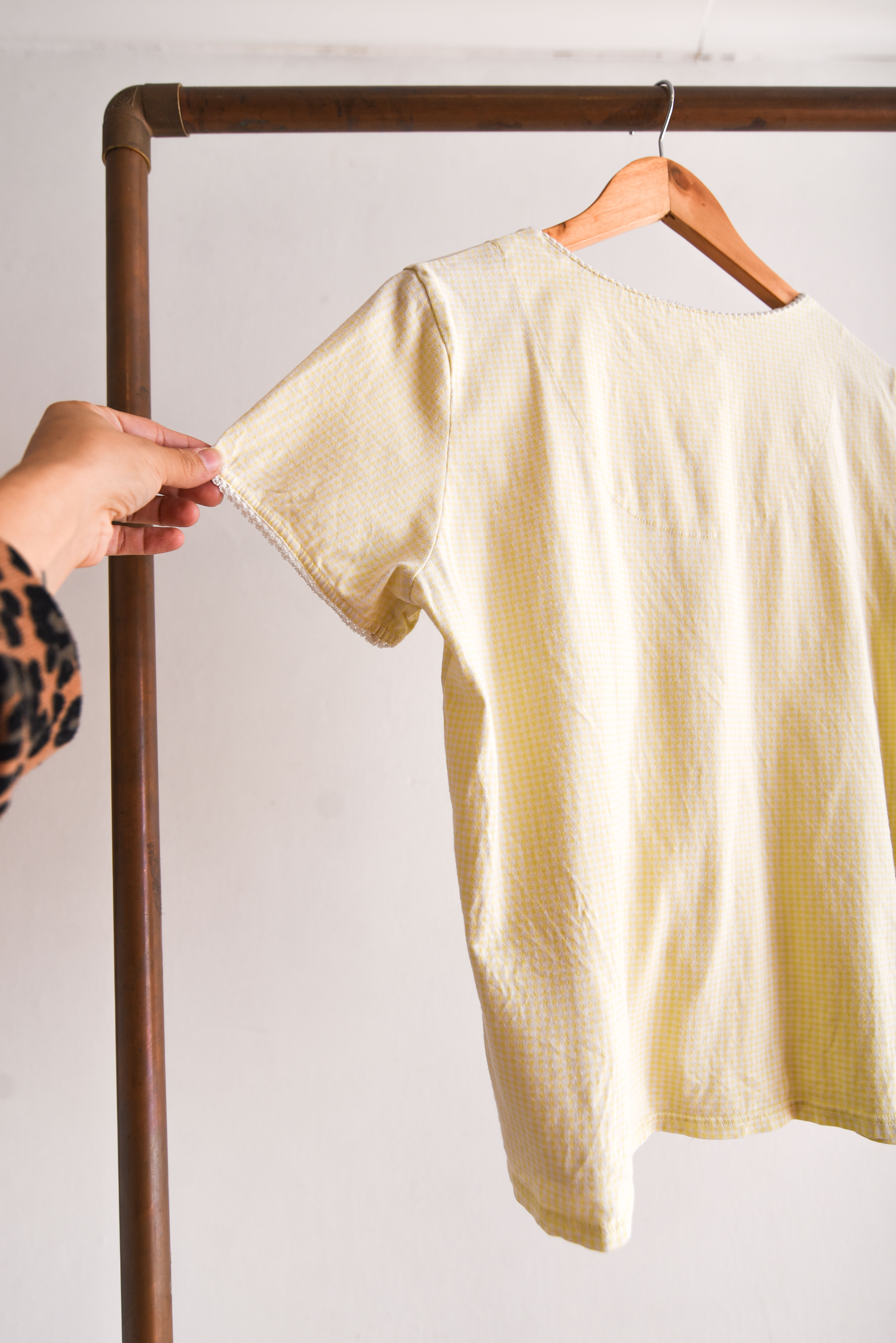 Camisa lencera gingham pastel