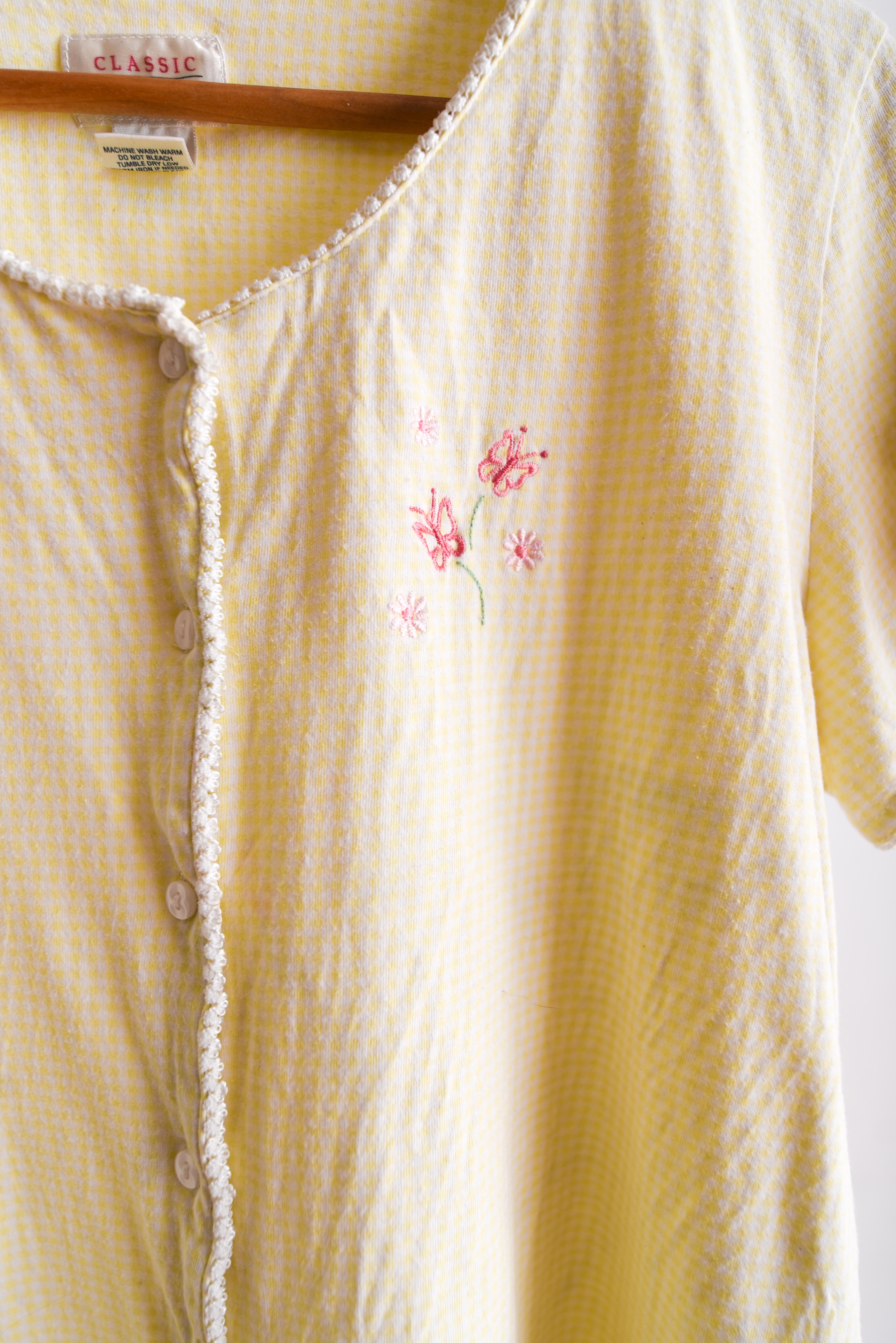 Camisa lencera gingham pastel