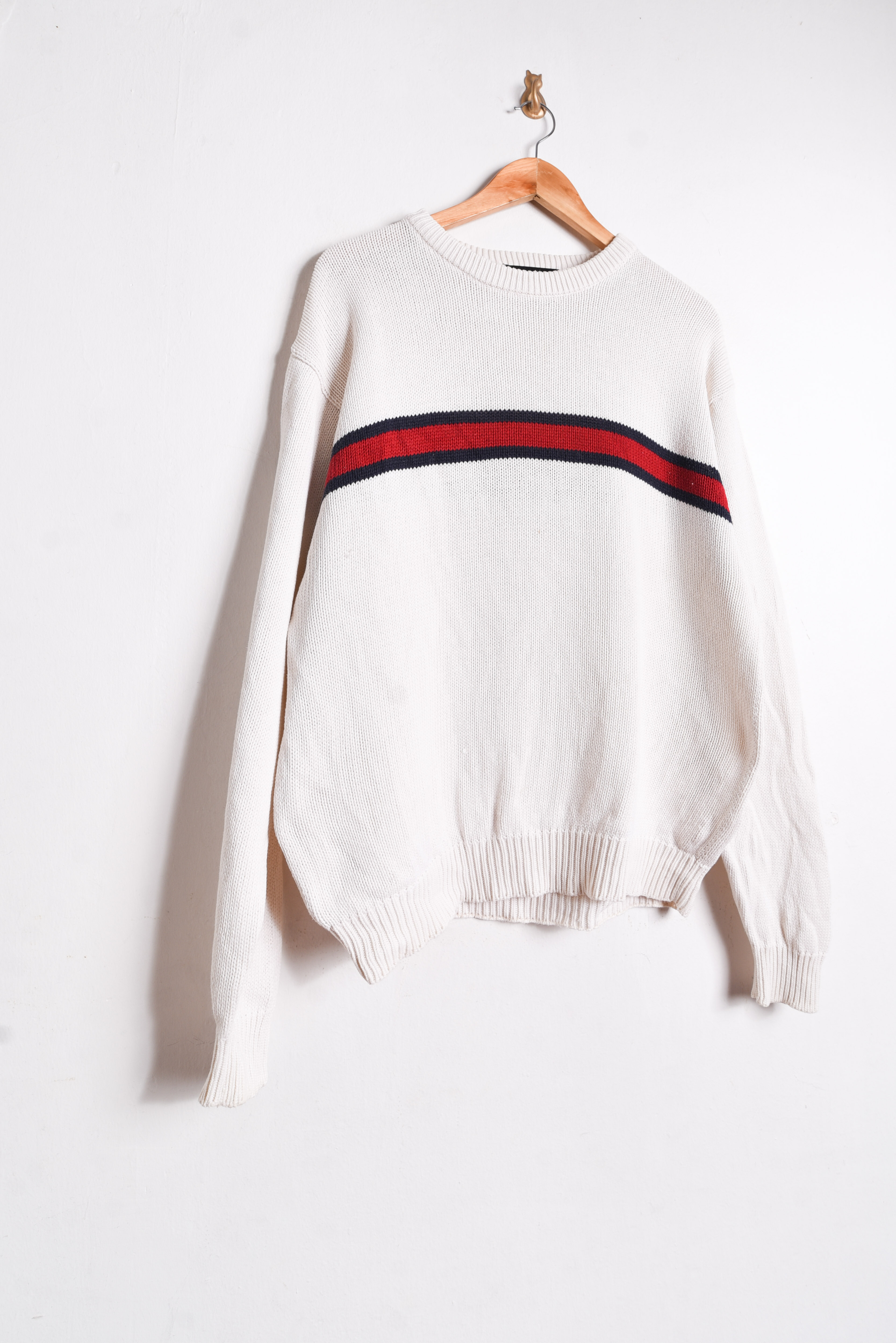 Chaleco marfil franja 90s