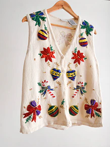 Sweater vest bordado vintage