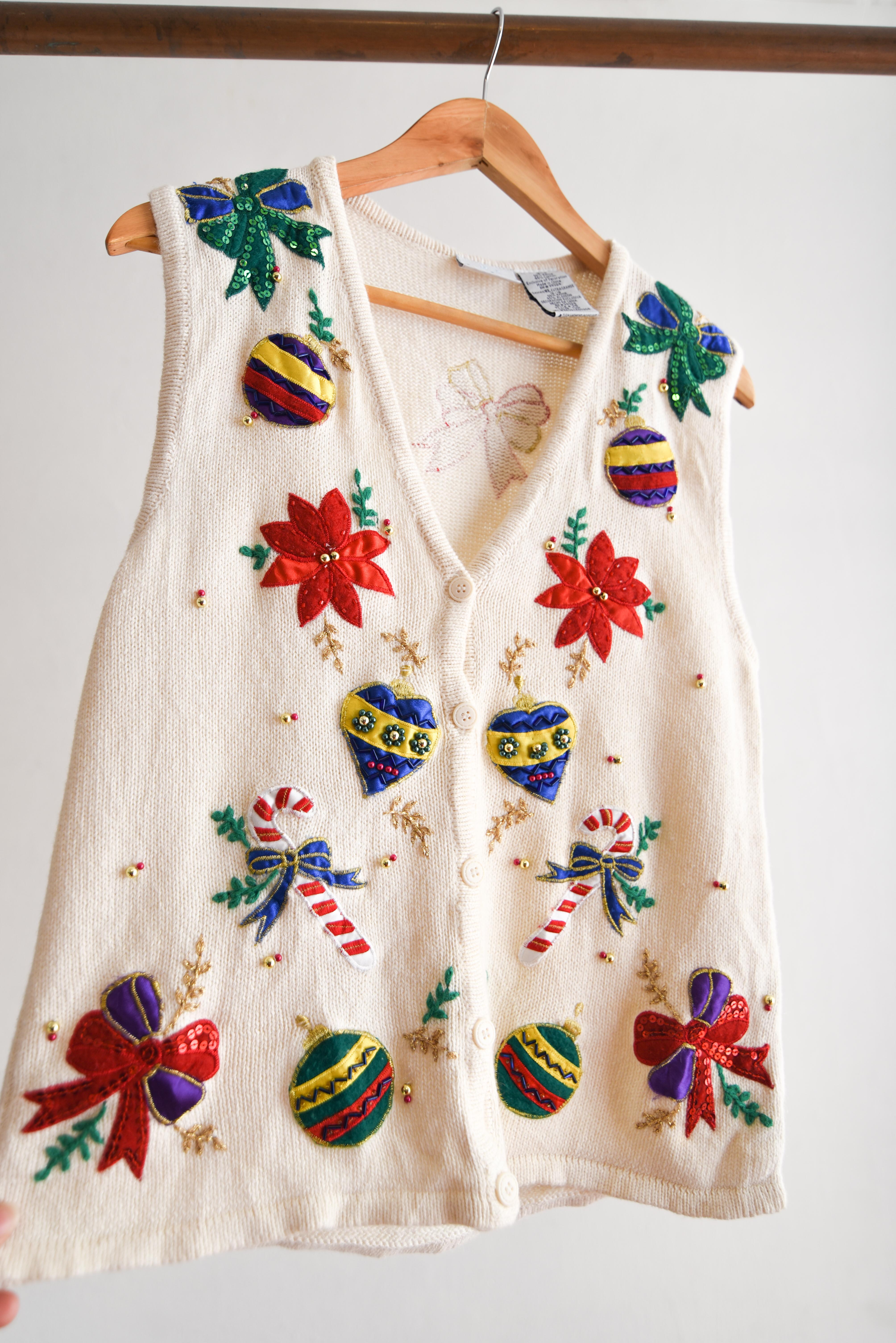 Sweater vest bordado vintage