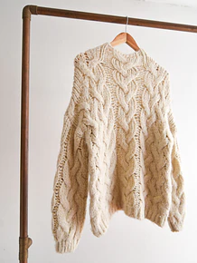 Chaleco trenzado marfil