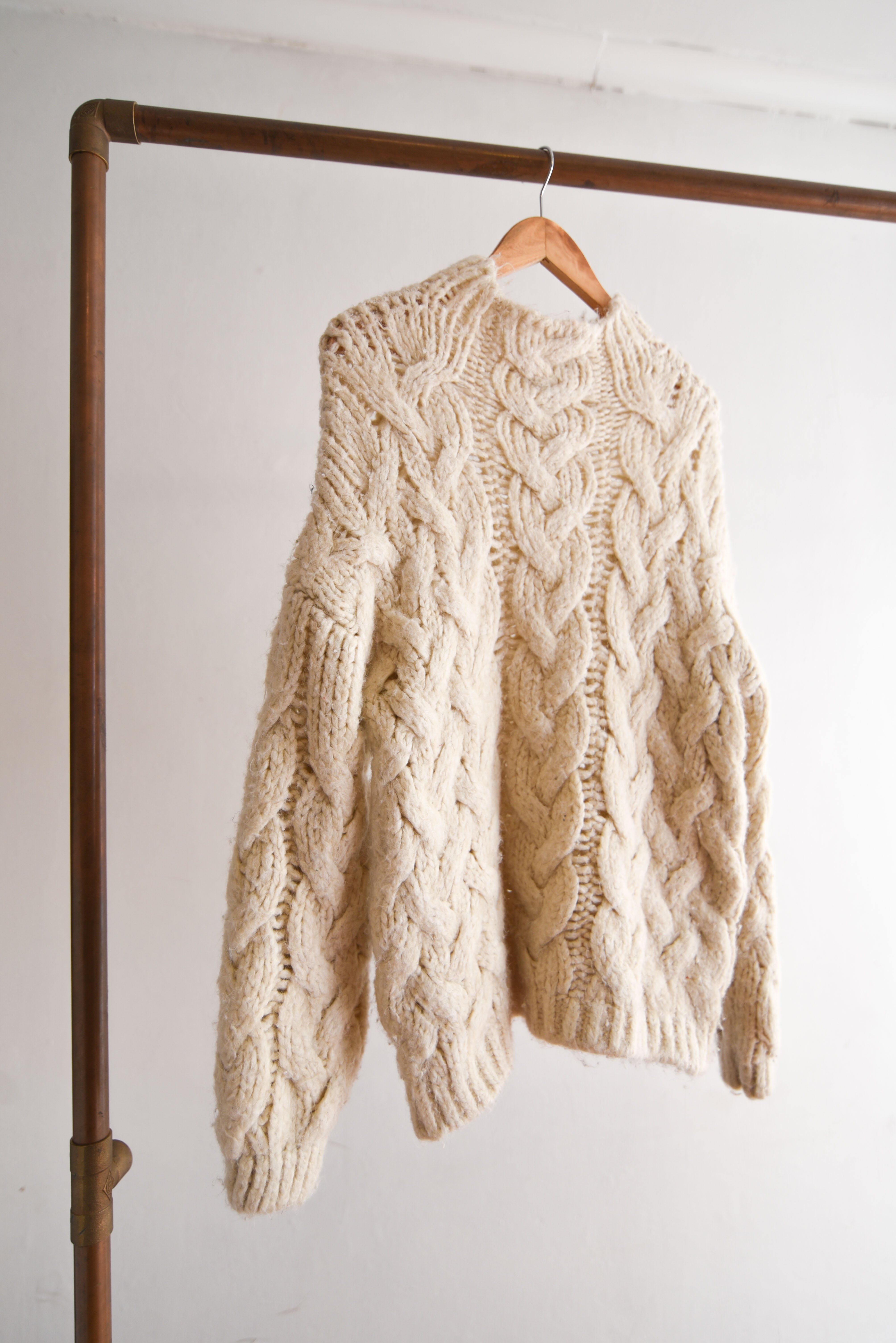 Chaleco trenzado marfil