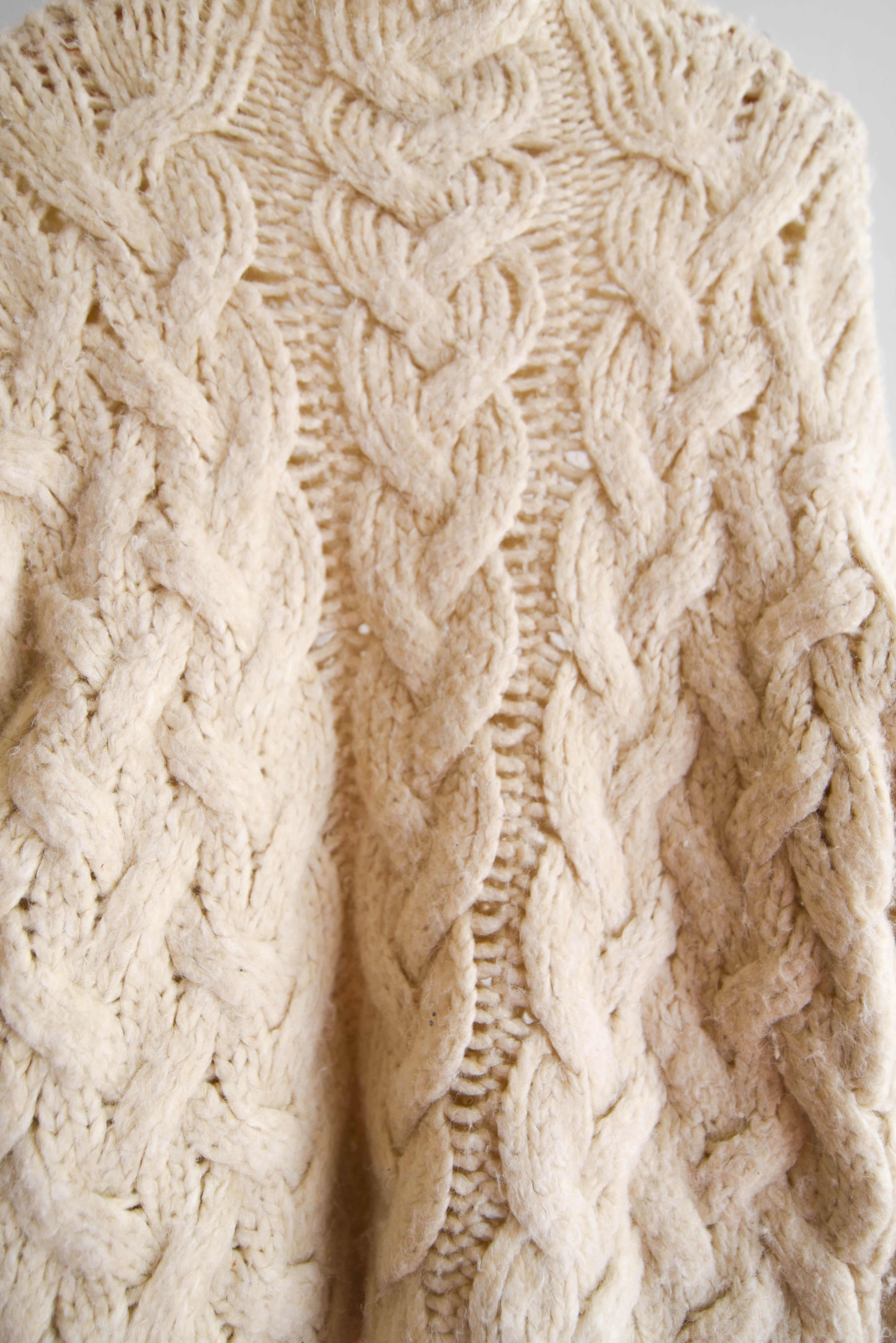 Chaleco trenzado marfil