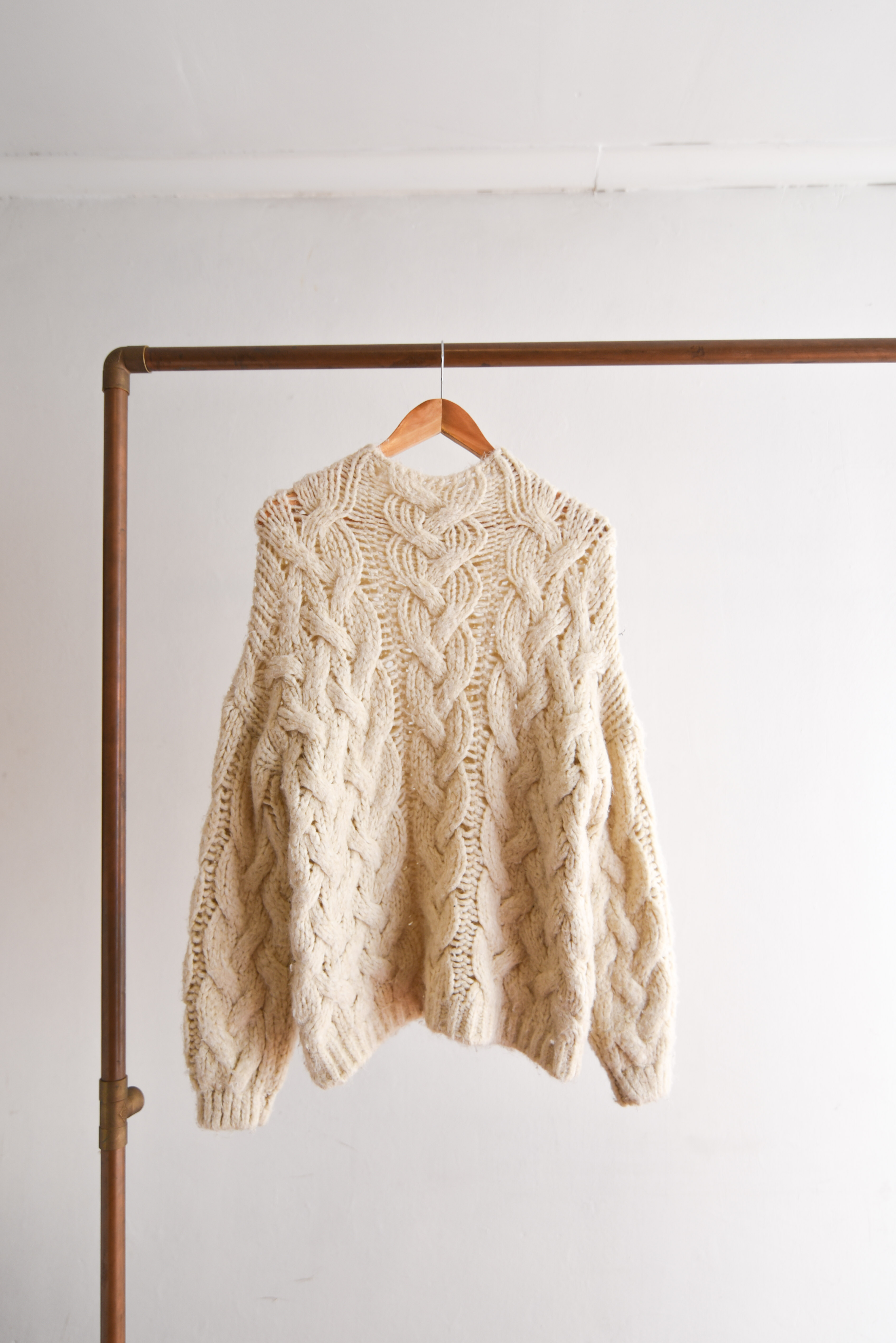 Chaleco trenzado marfil