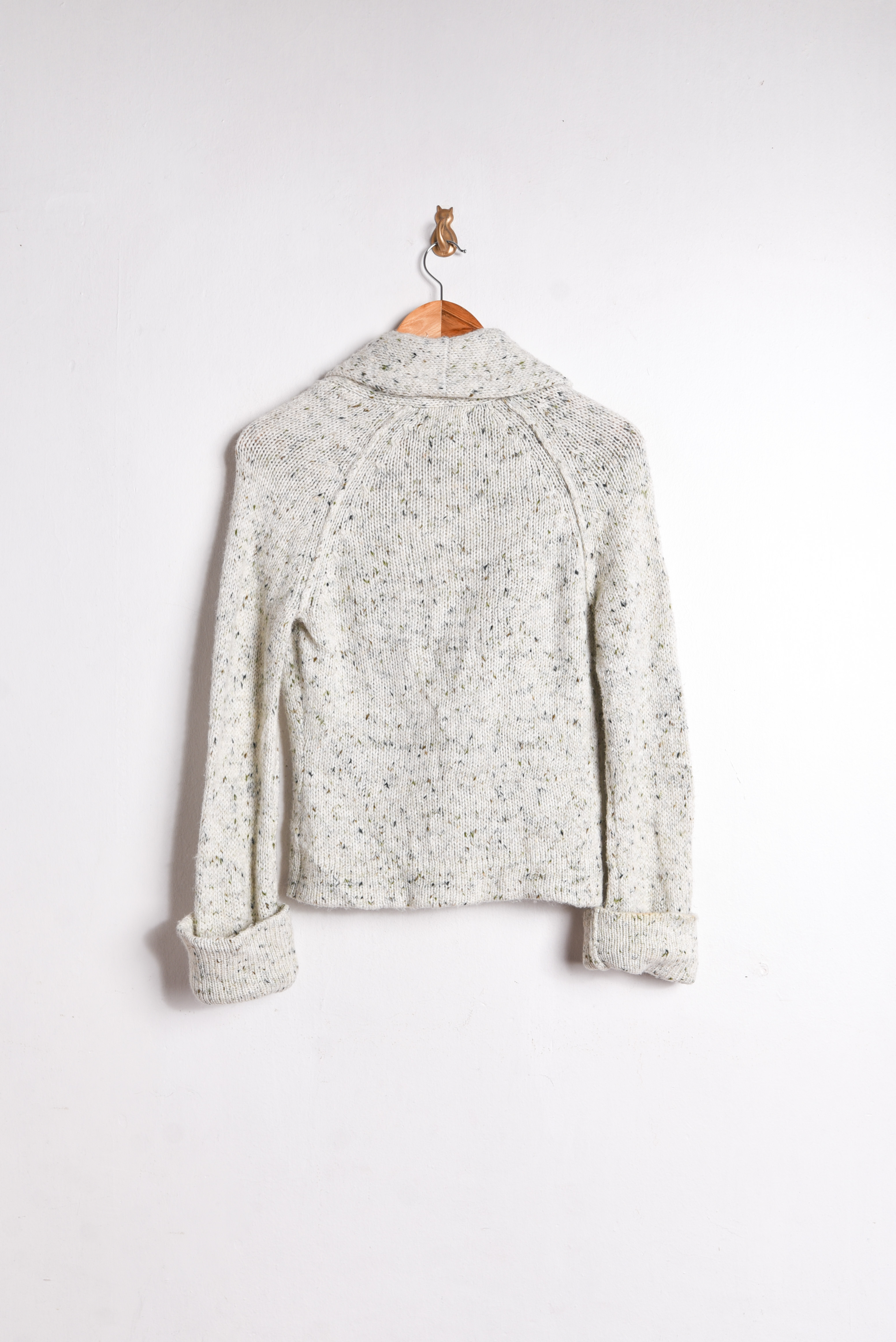 Cardigan marfil jaspeado