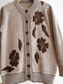 Cardigan vintage espiga y rosas