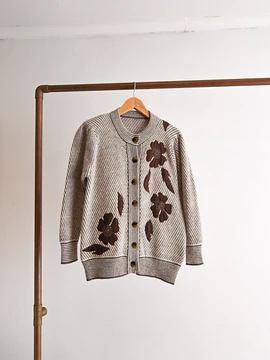 Cardigan vintage espiga y rosas