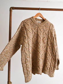 Chaleco café trenzado made in Chile