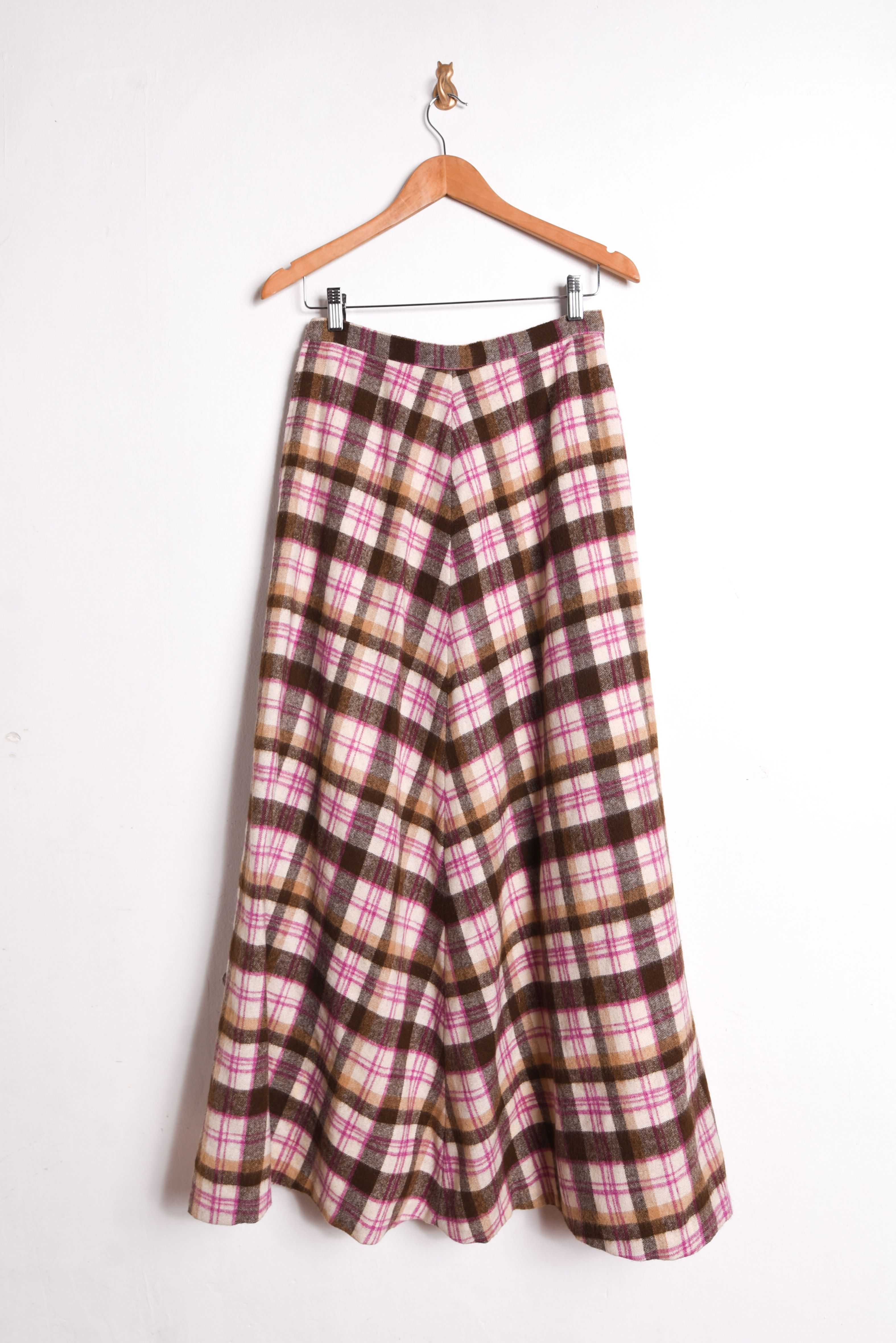 Maxi falda tartán lana 70s