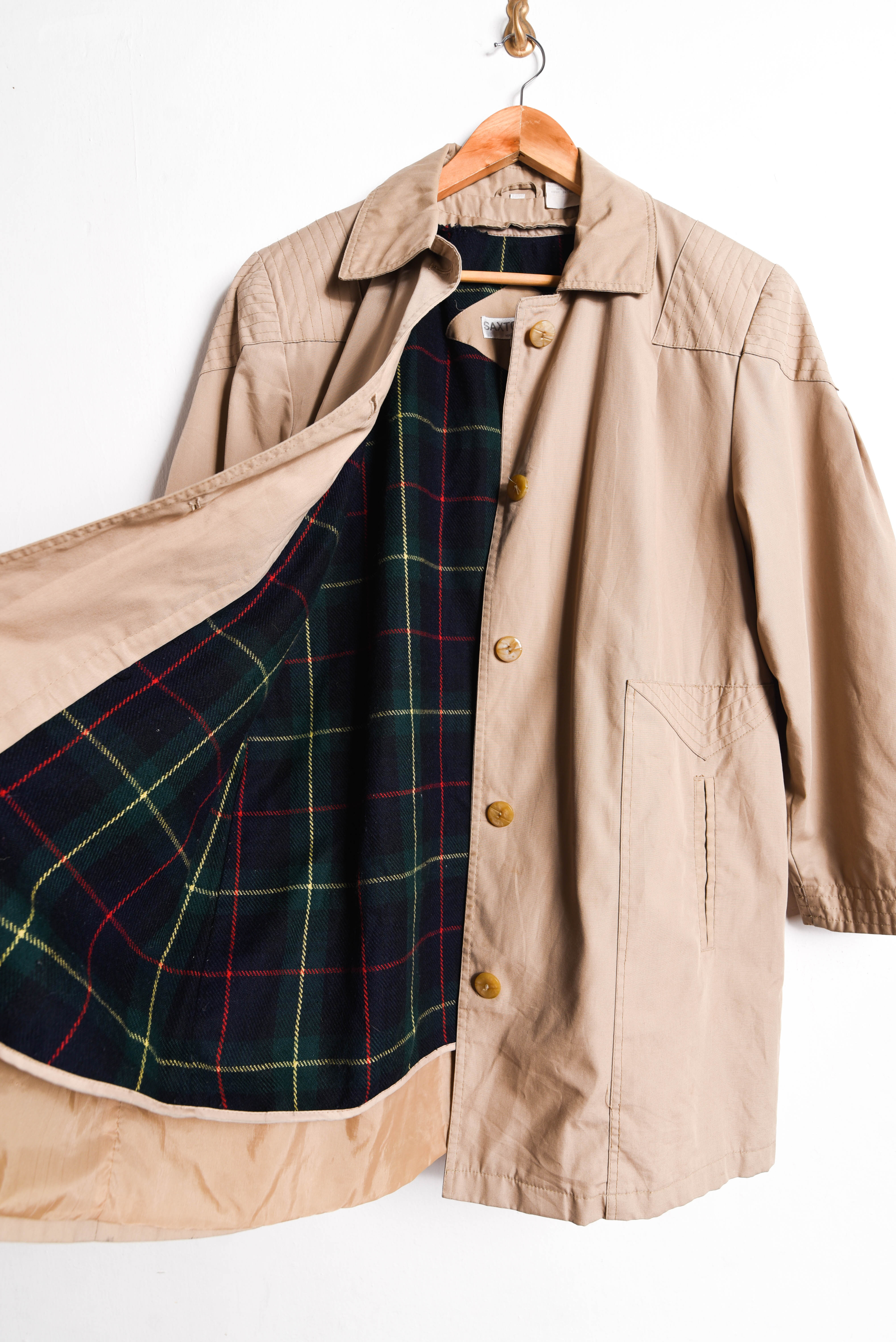 Chaqueta trench vintage camel