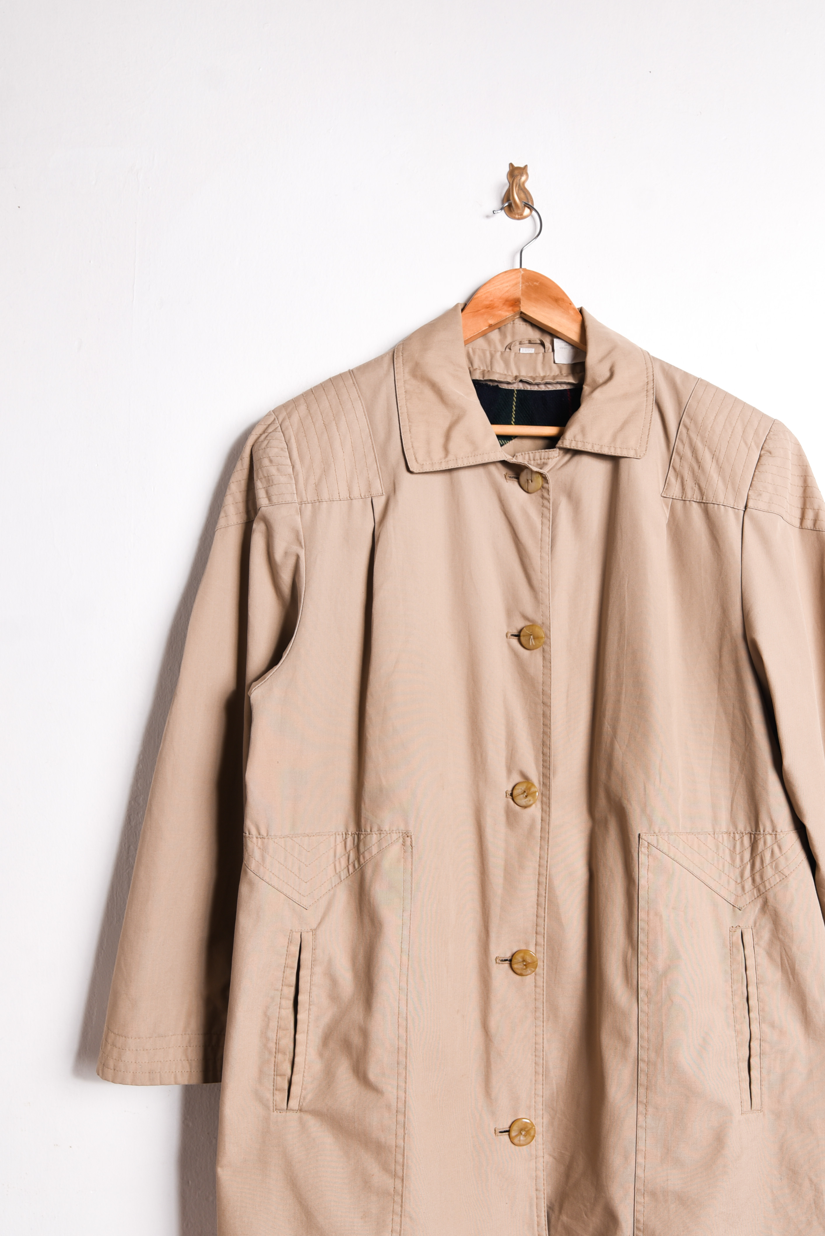 Chaqueta trench vintage camel