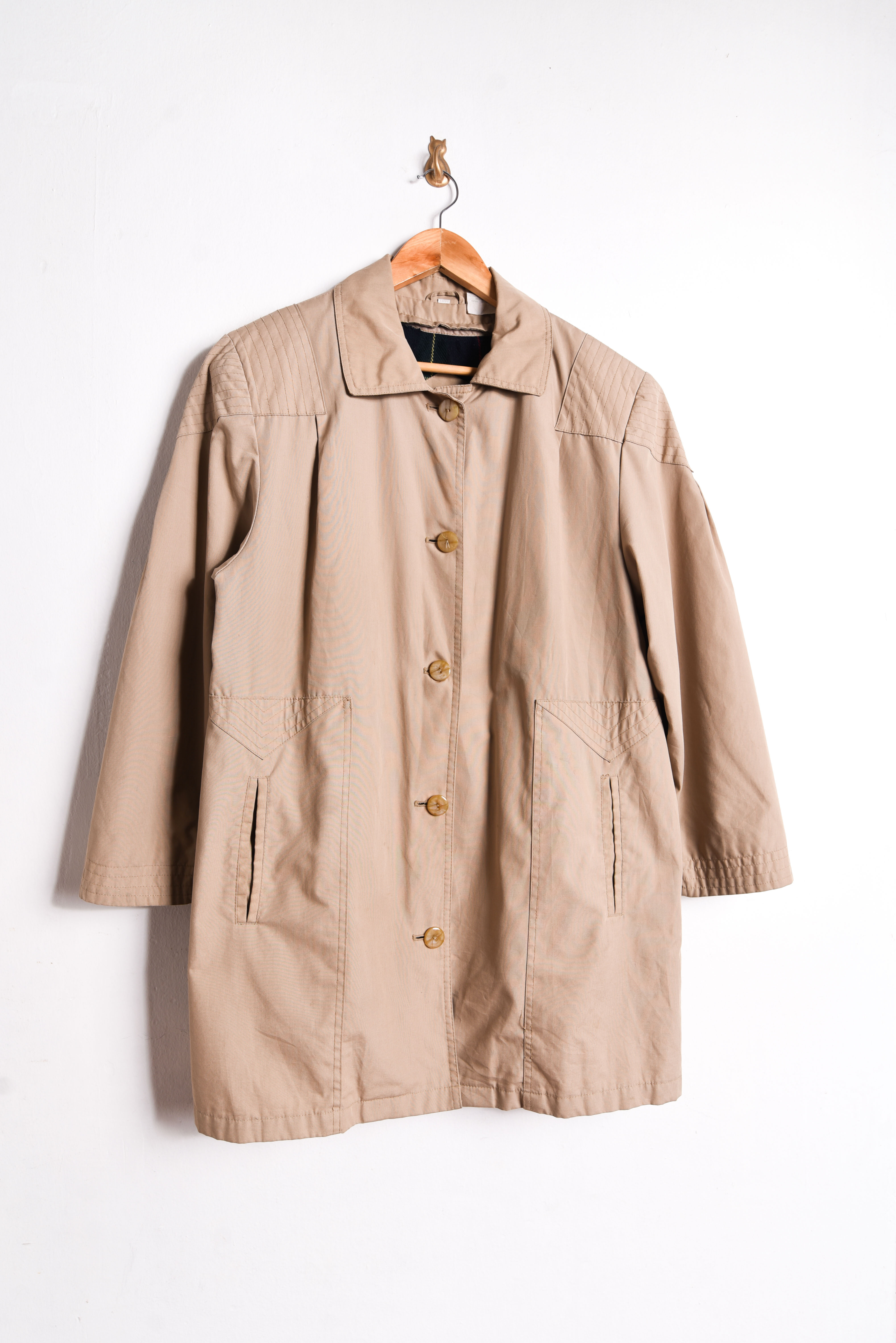 Chaqueta trench vintage camel