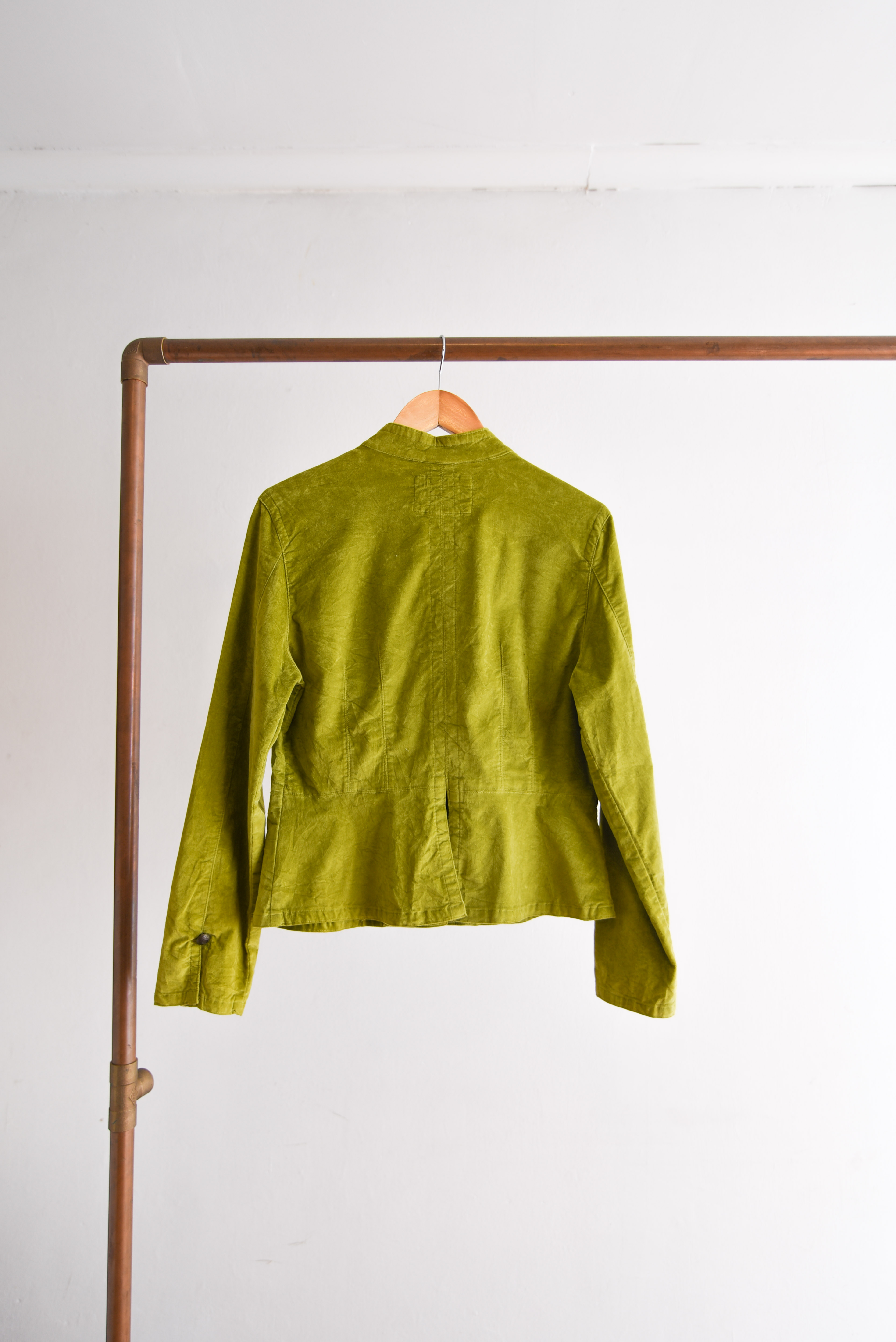 Chaqueta green velvet y2k