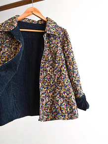 Chaqueta quilted floral reversible