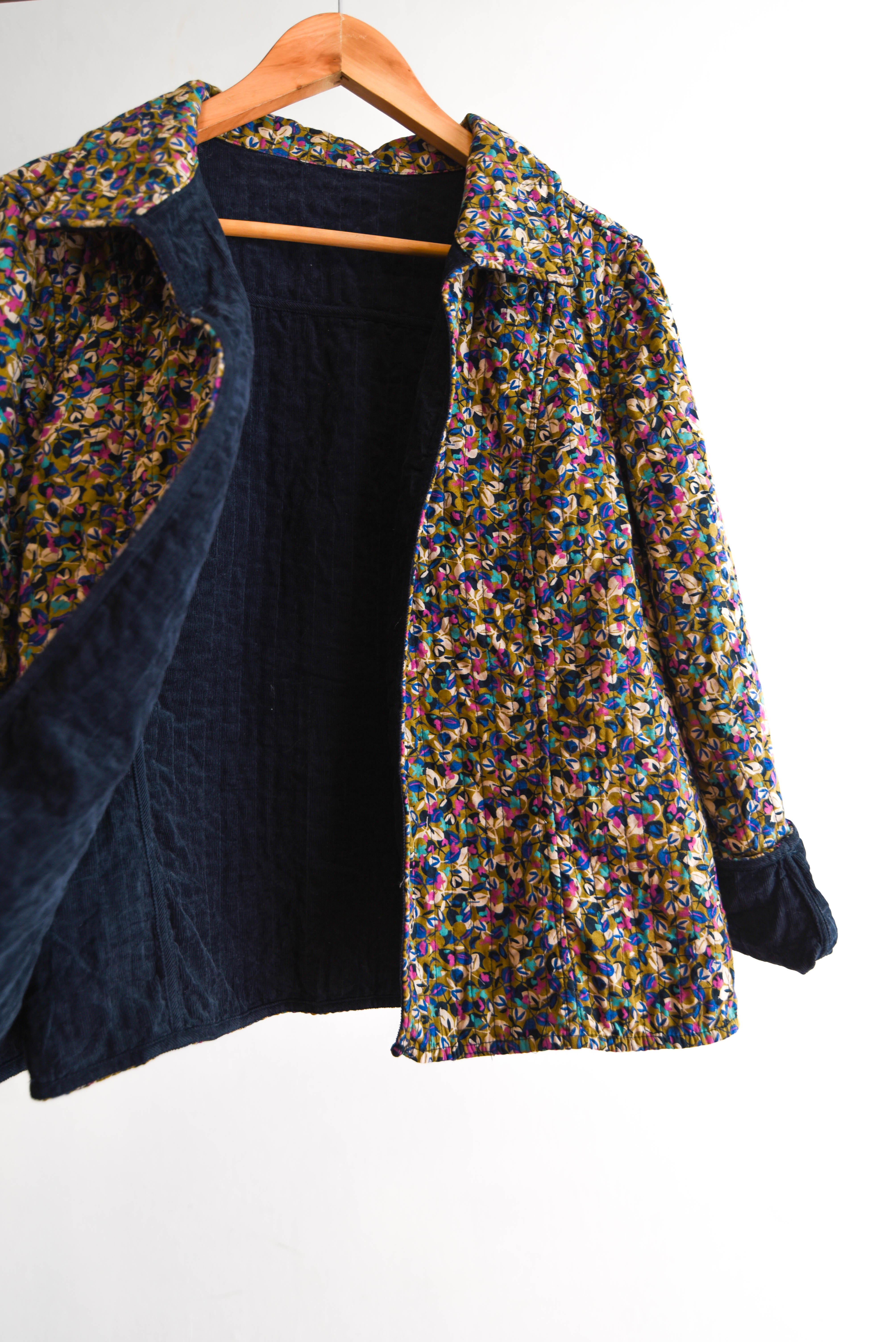 Chaqueta quilted floral reversible