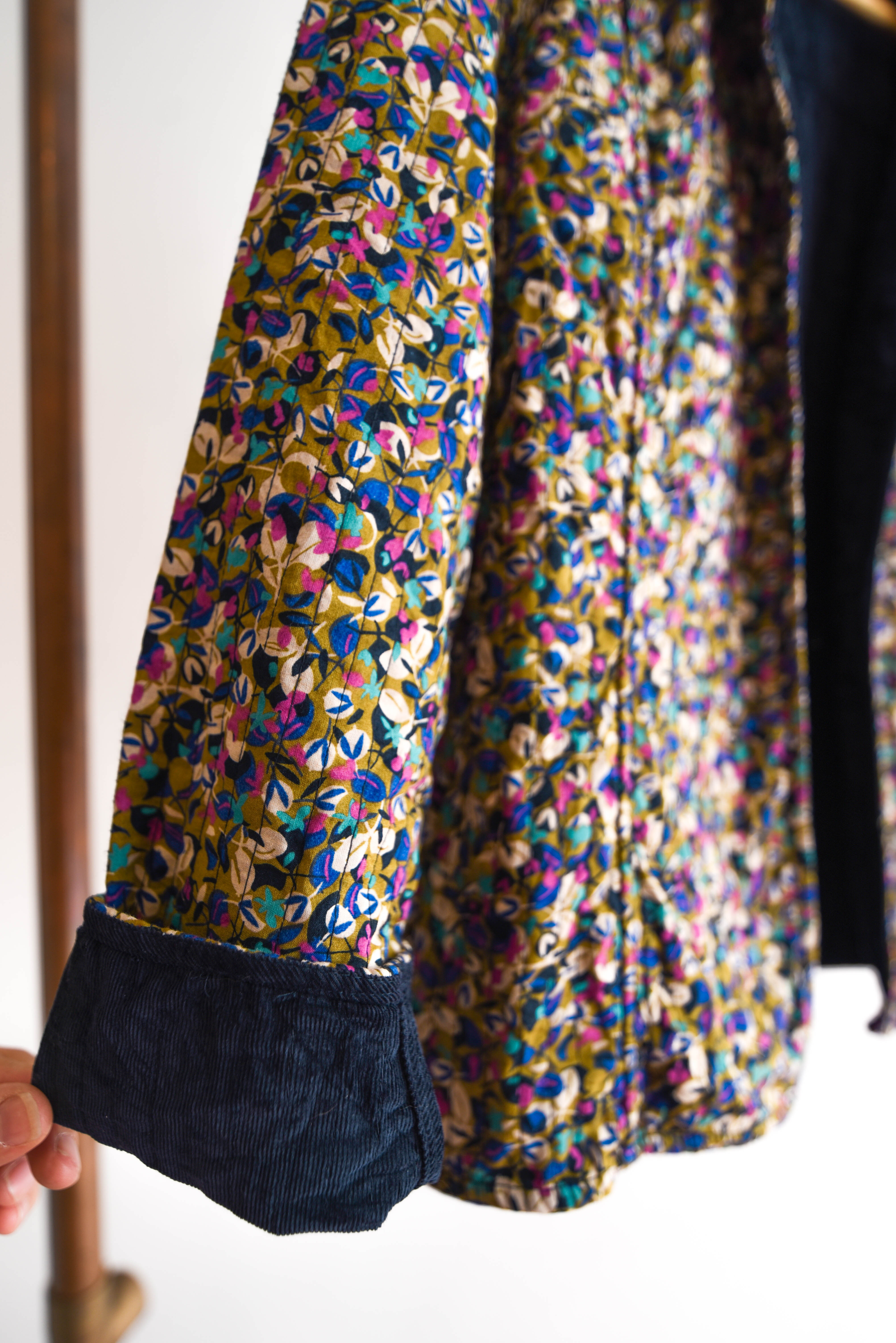 Chaqueta quilted floral reversible