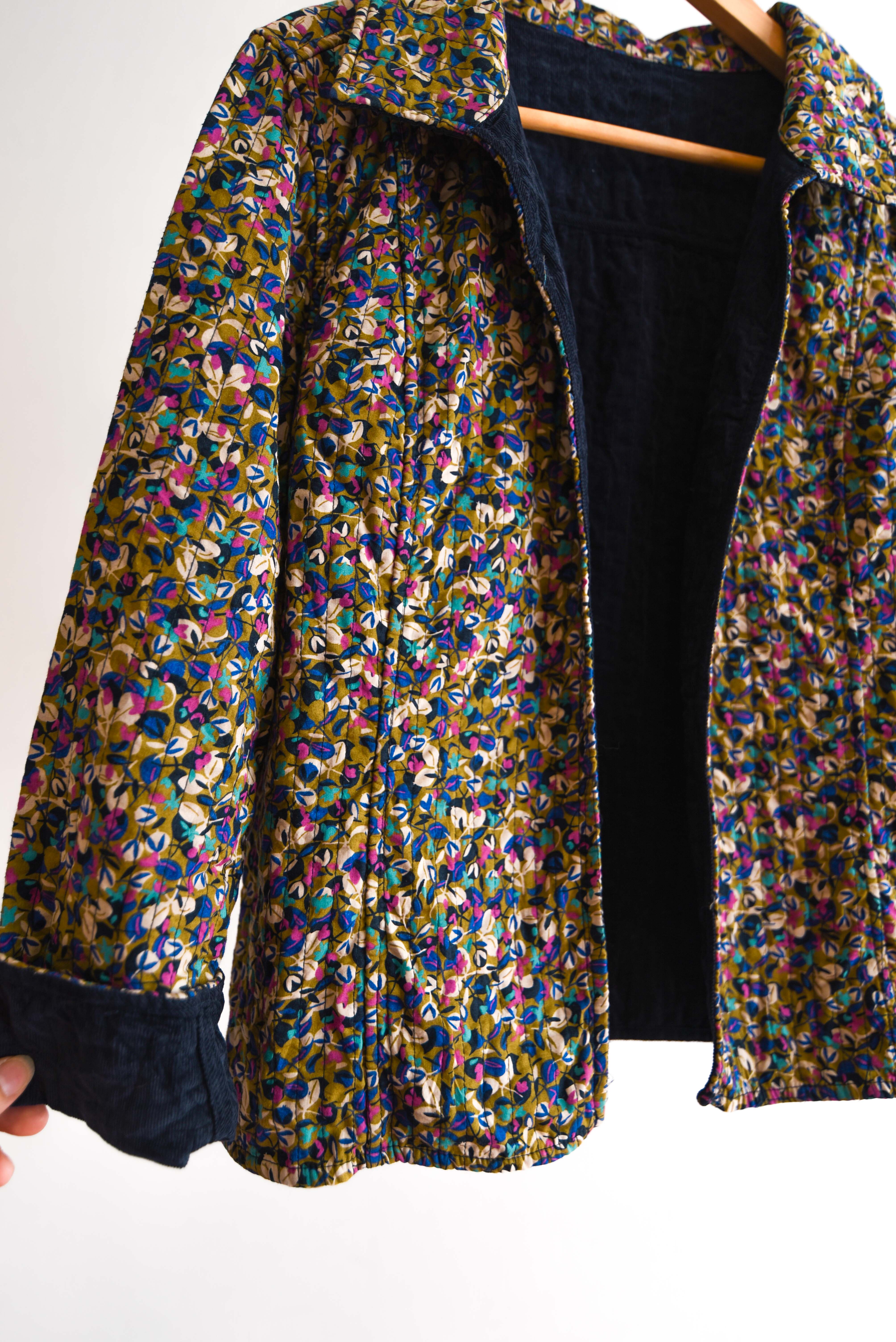 Chaqueta quilted floral reversible