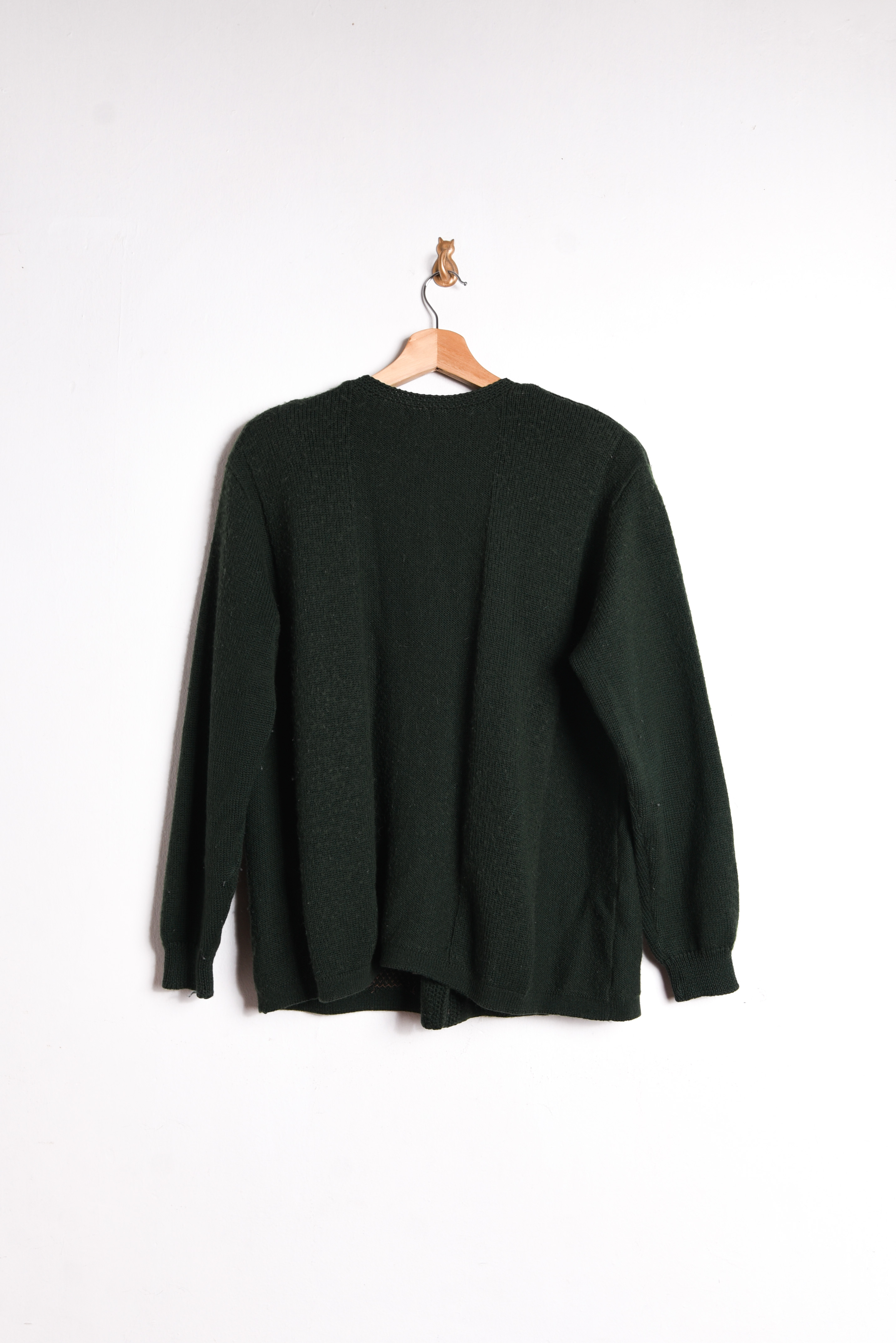 Cardigan vintage green punto cruz