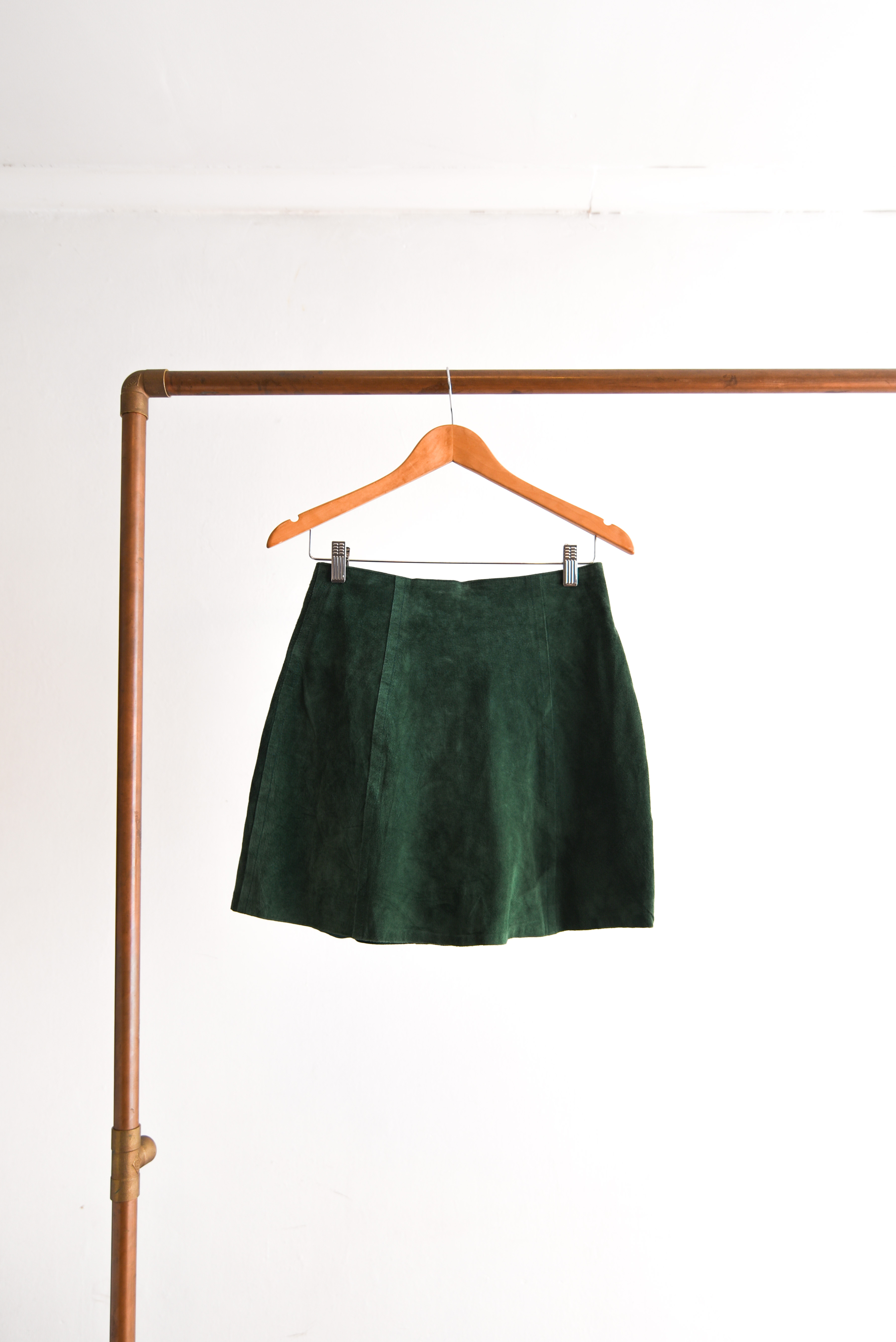 Falda verde gamuza 90s