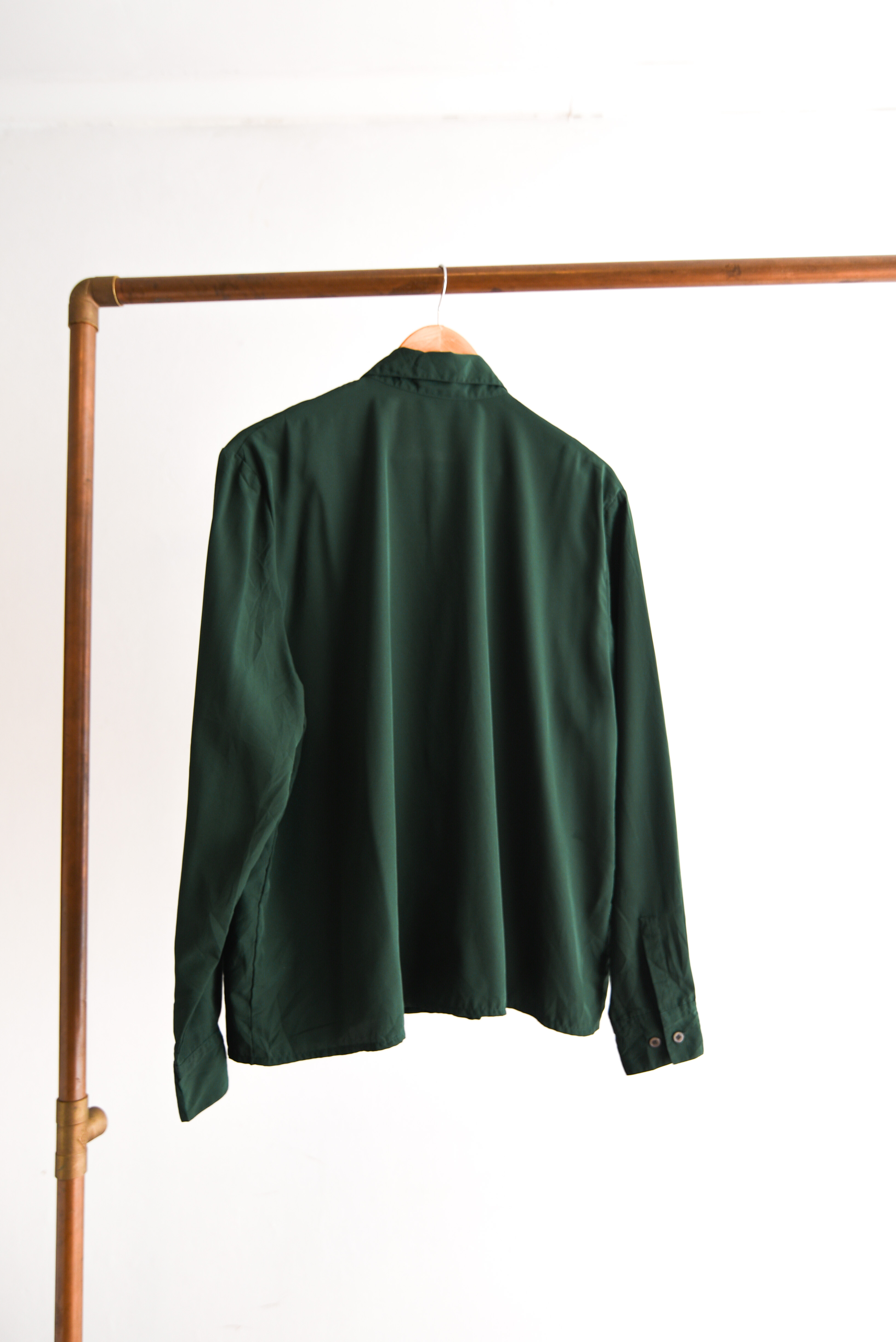 Blusa verde plisada vintage