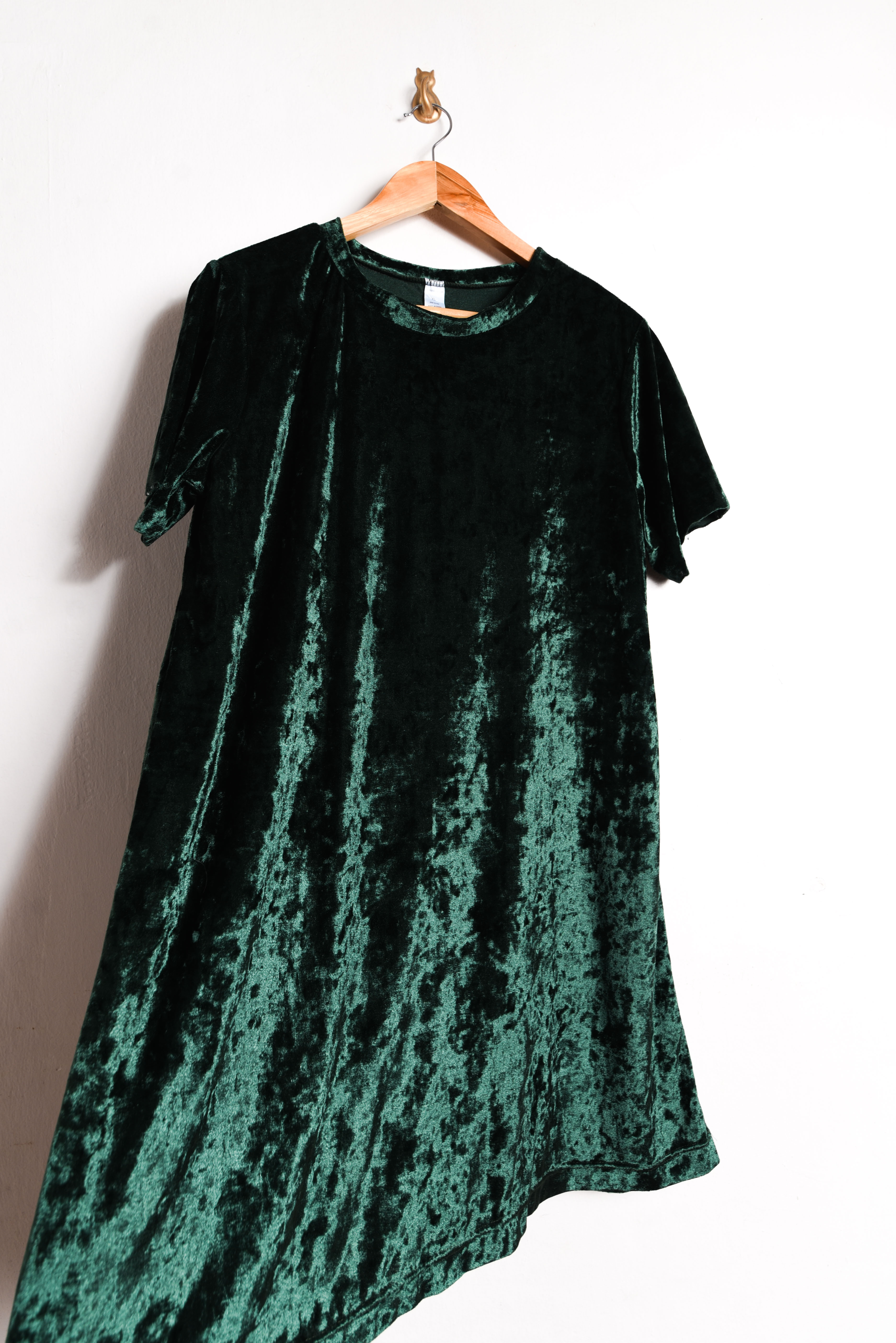 Vestido green plush