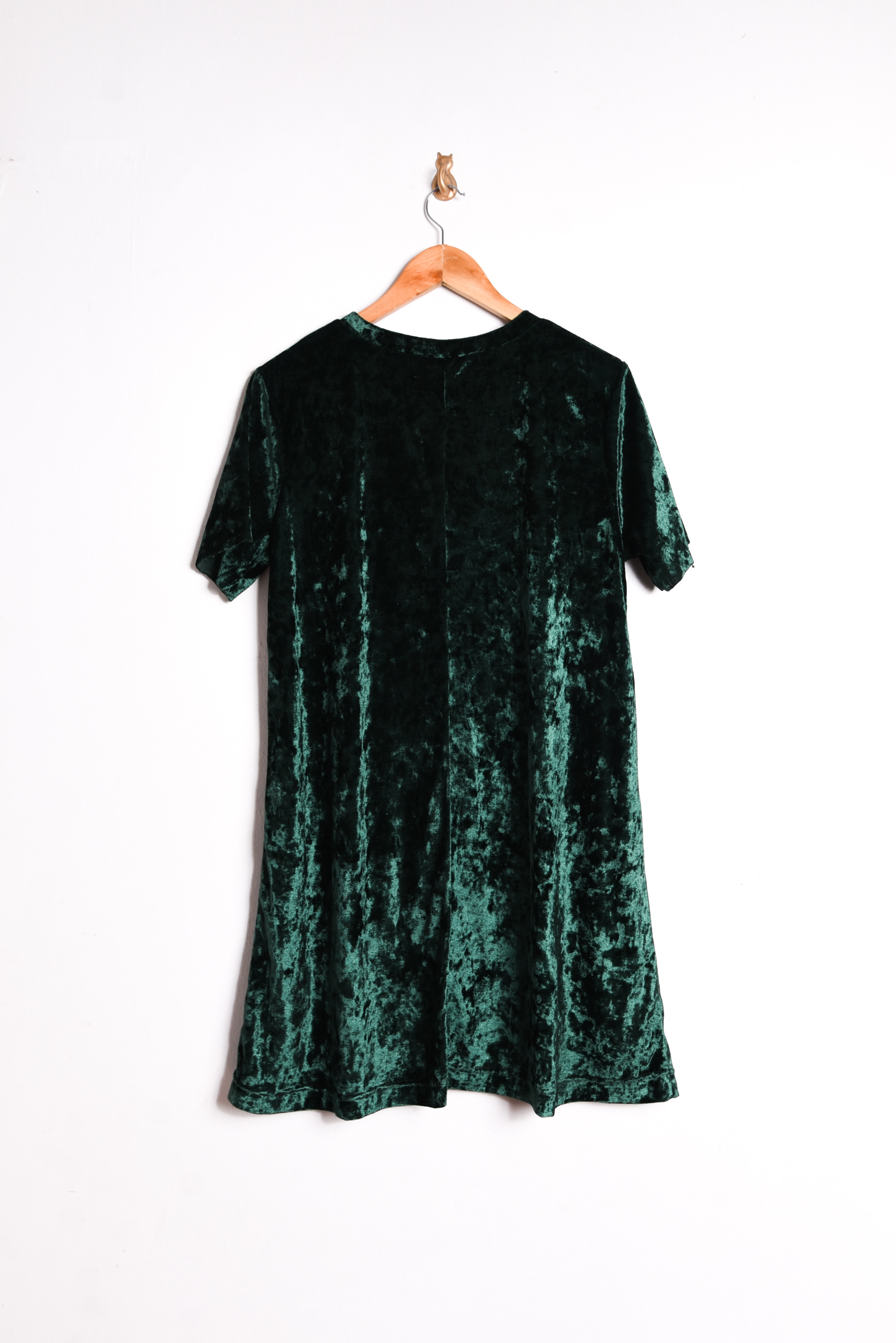 Vestido green plush