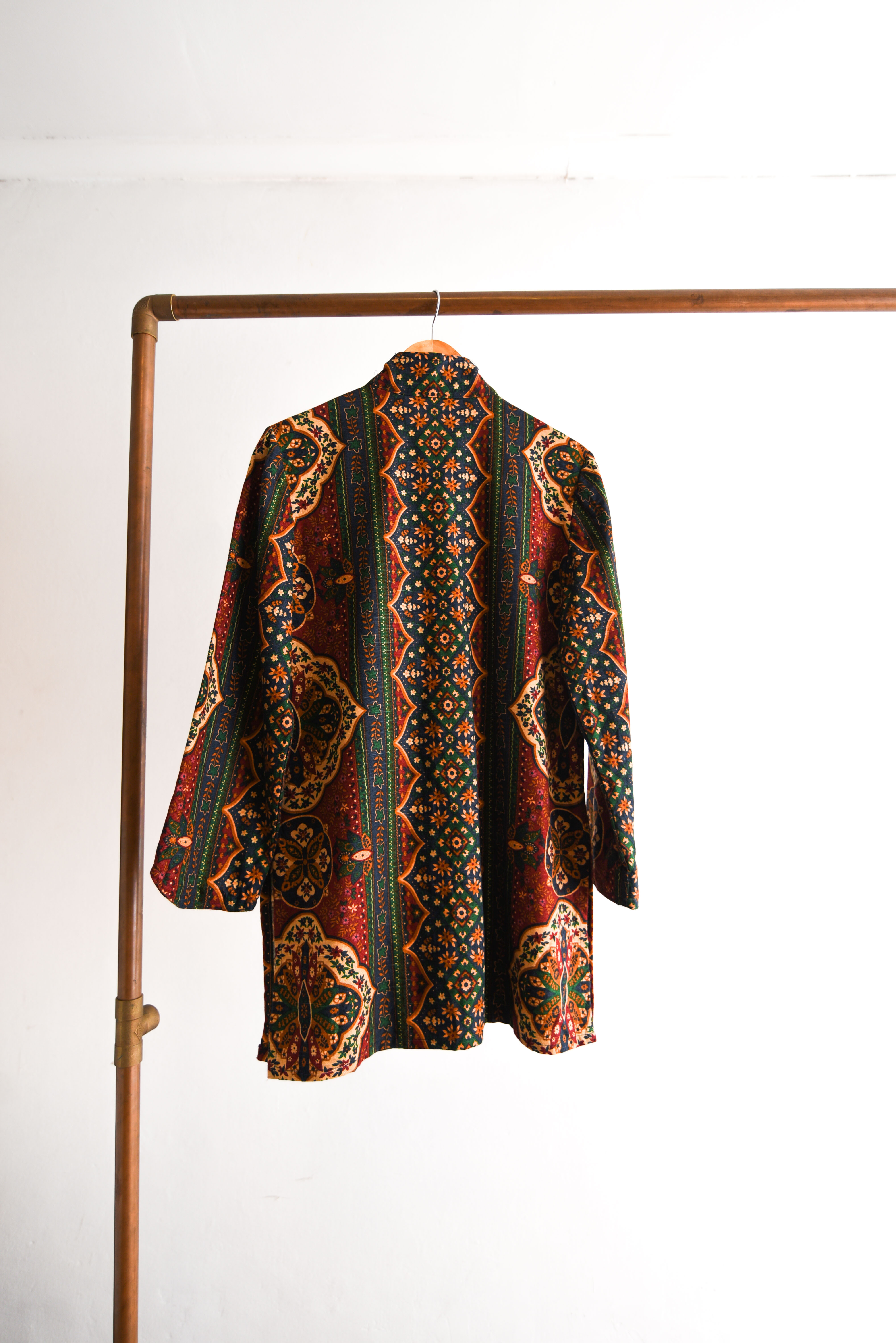 Chaqueta vintage paisley navy green