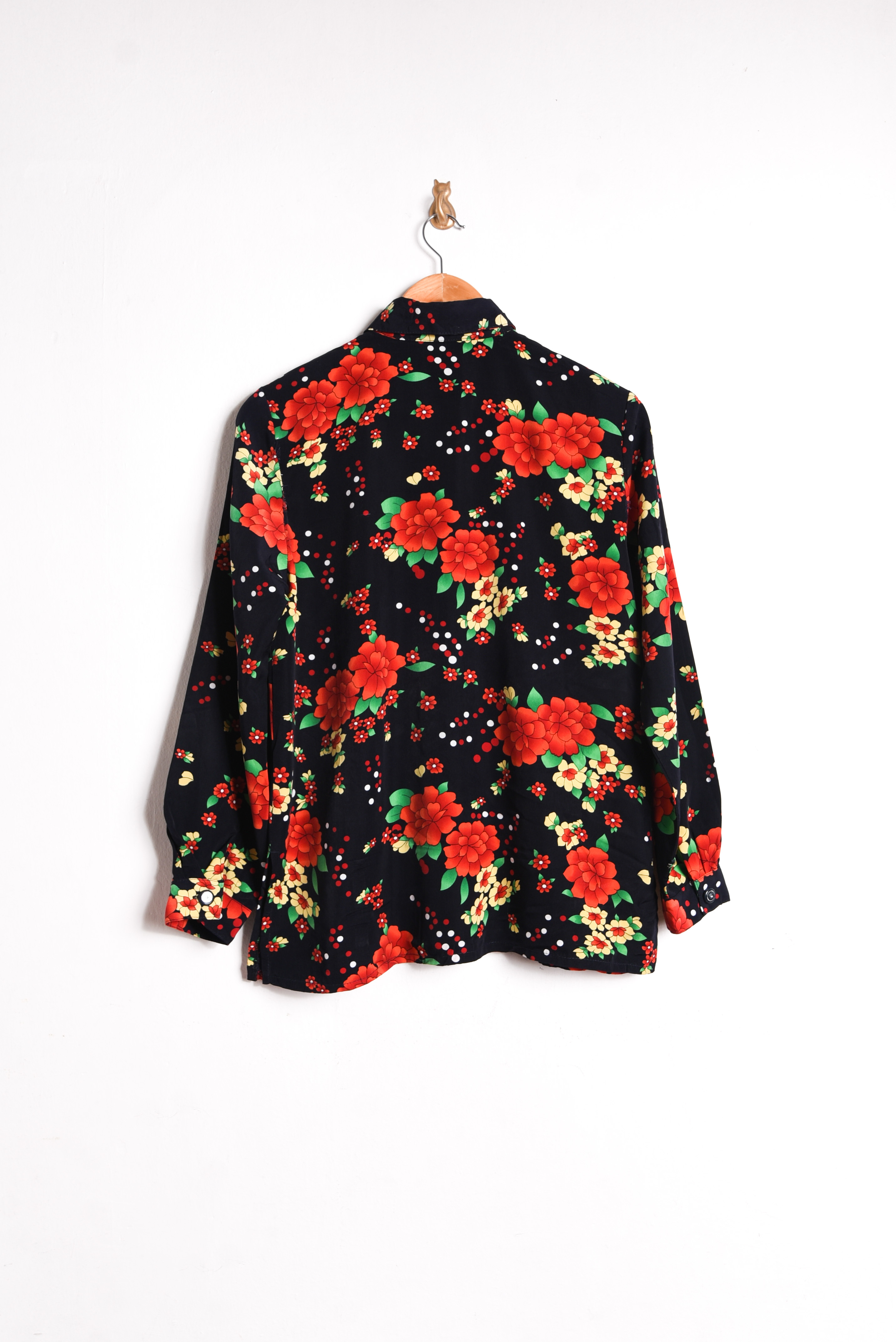 Blusa navy floral vintage