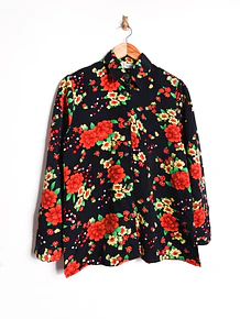 Blusa navy floral vintage