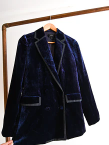 Blazer blue velvet 