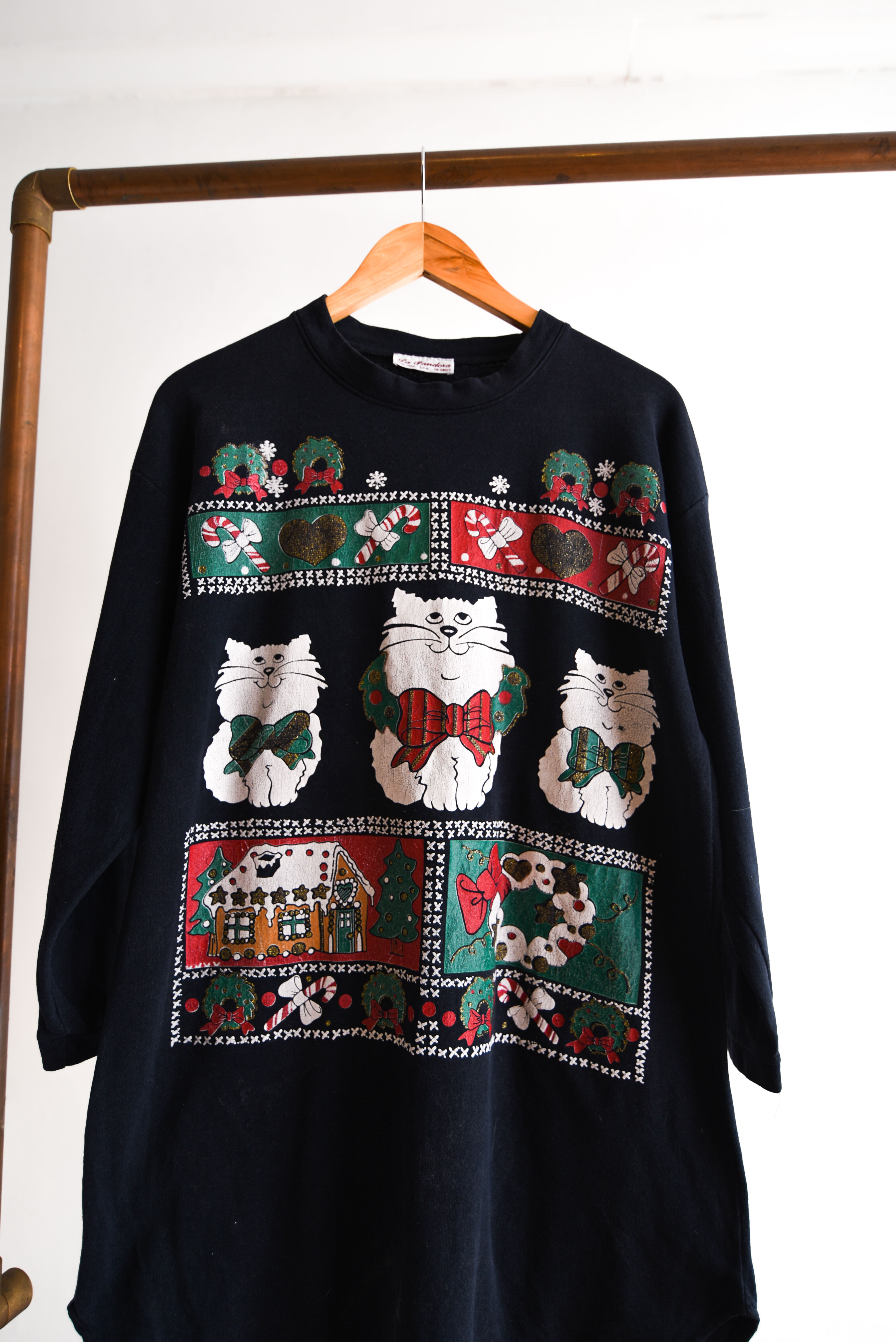 Polerón dress gatos vintage