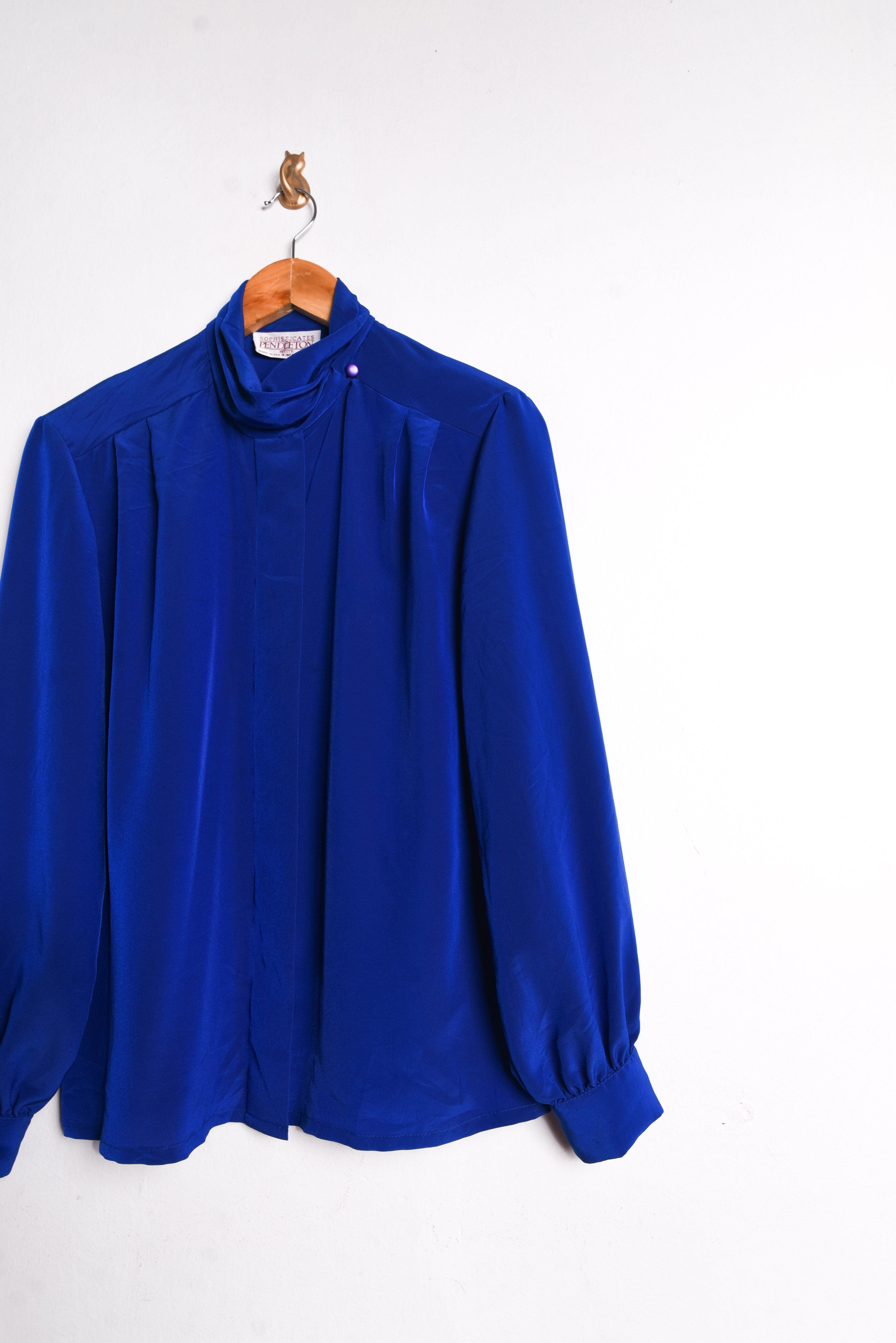 Blusa azul klein Pendleton vintage