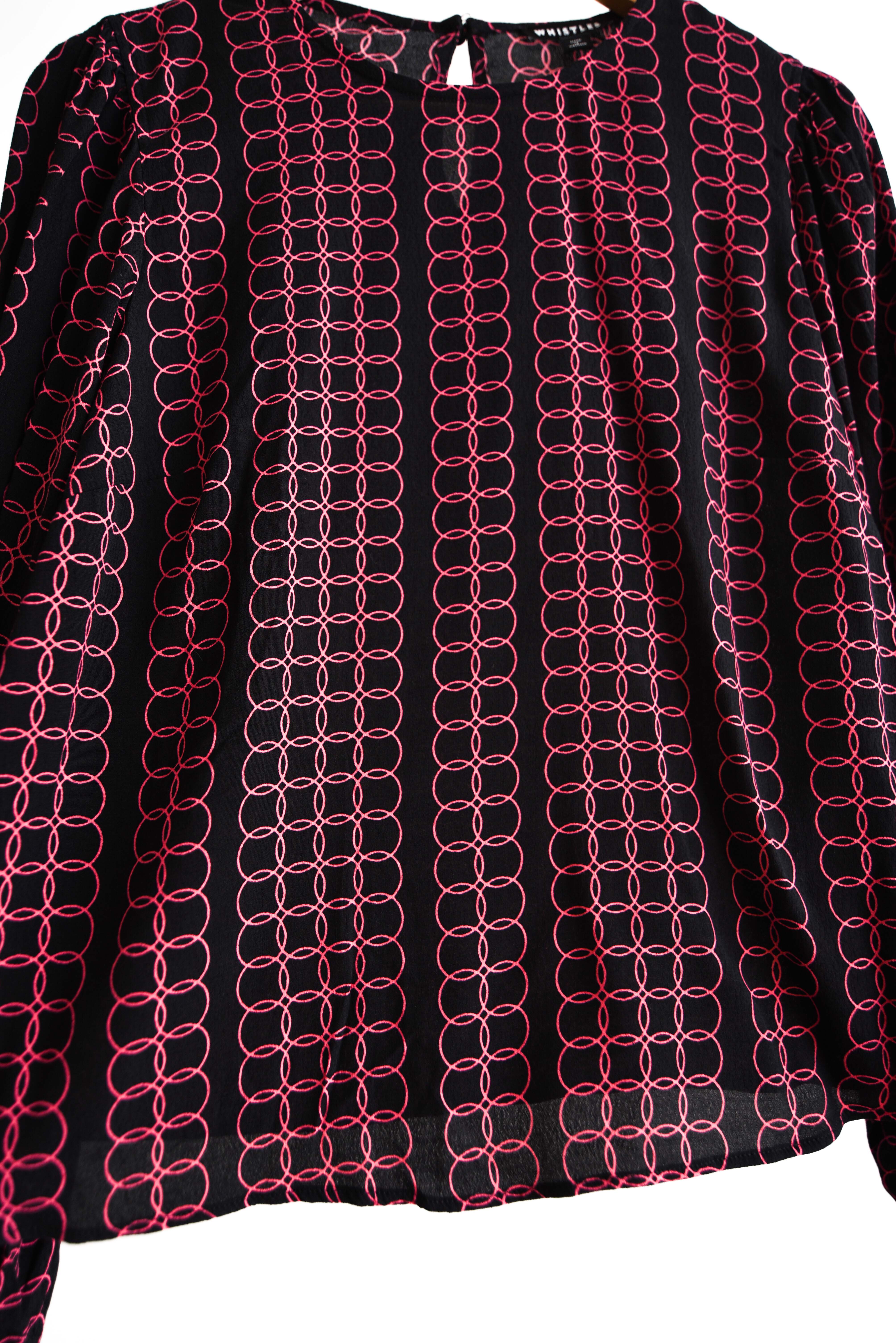 Blusa negra pink circulos