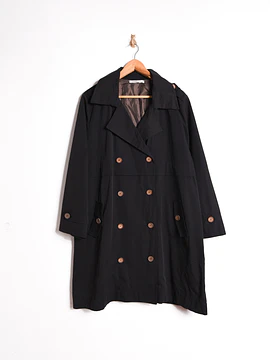 Trench negro botones