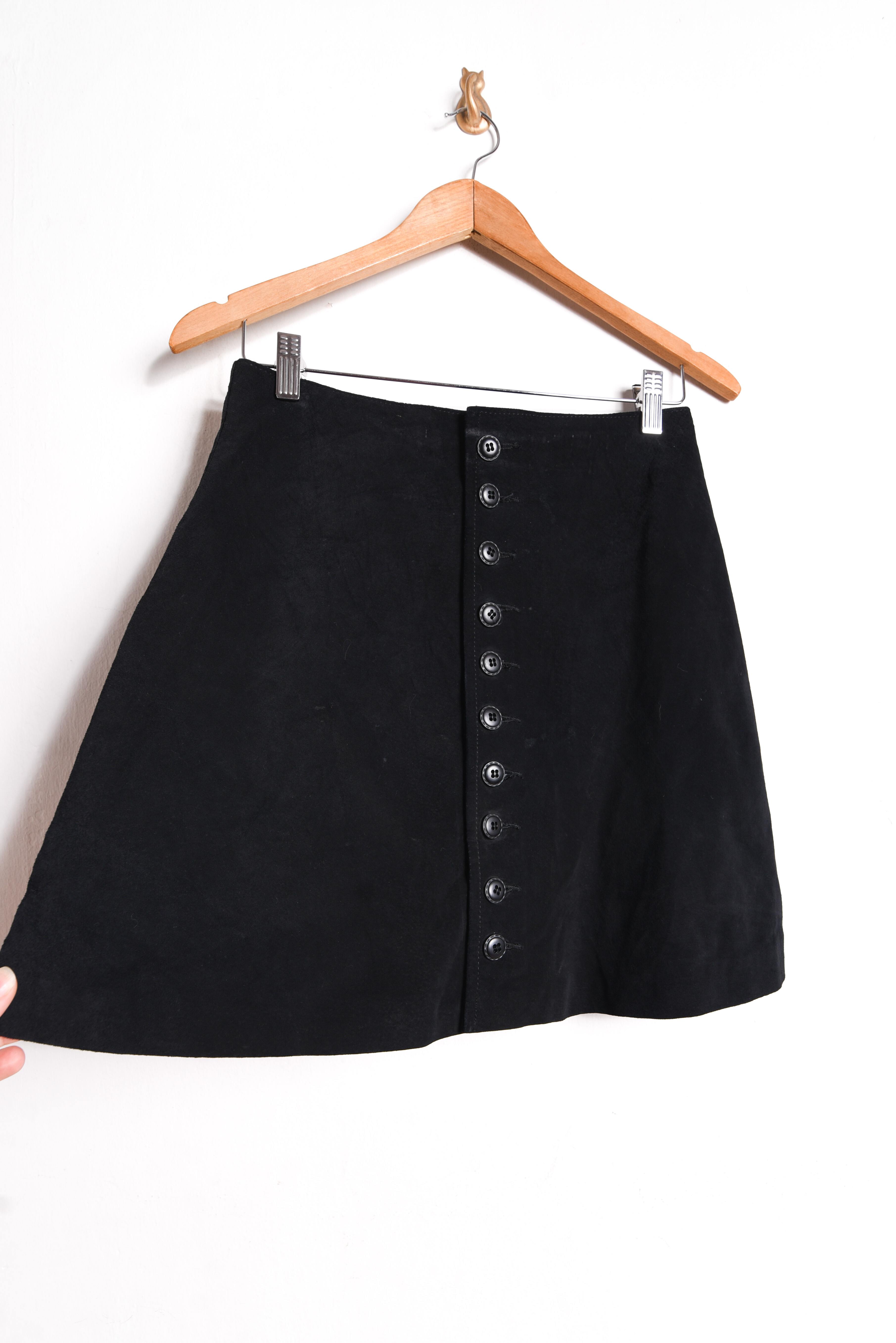 Falda negra gamuza vintage