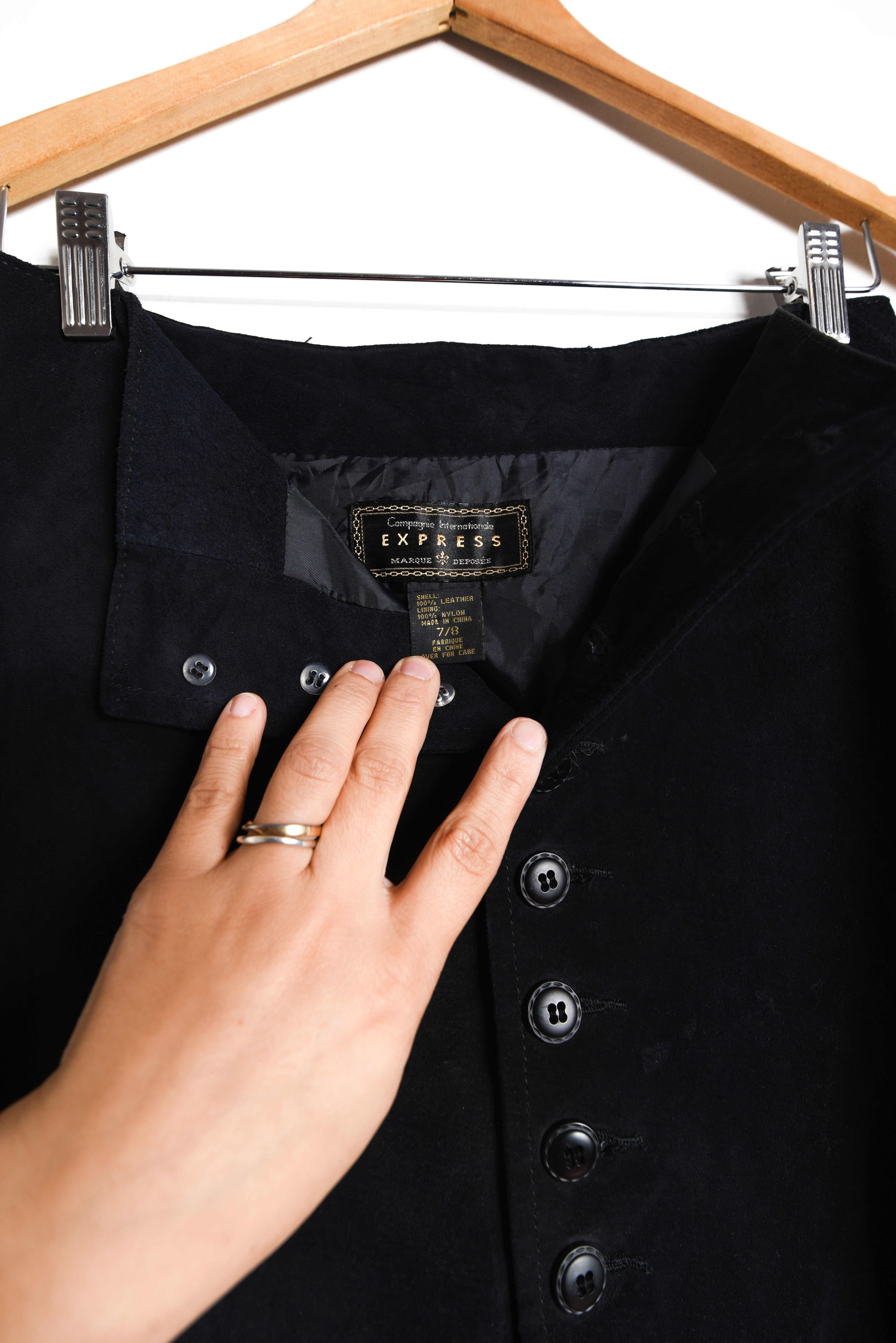 Falda negra gamuza vintage