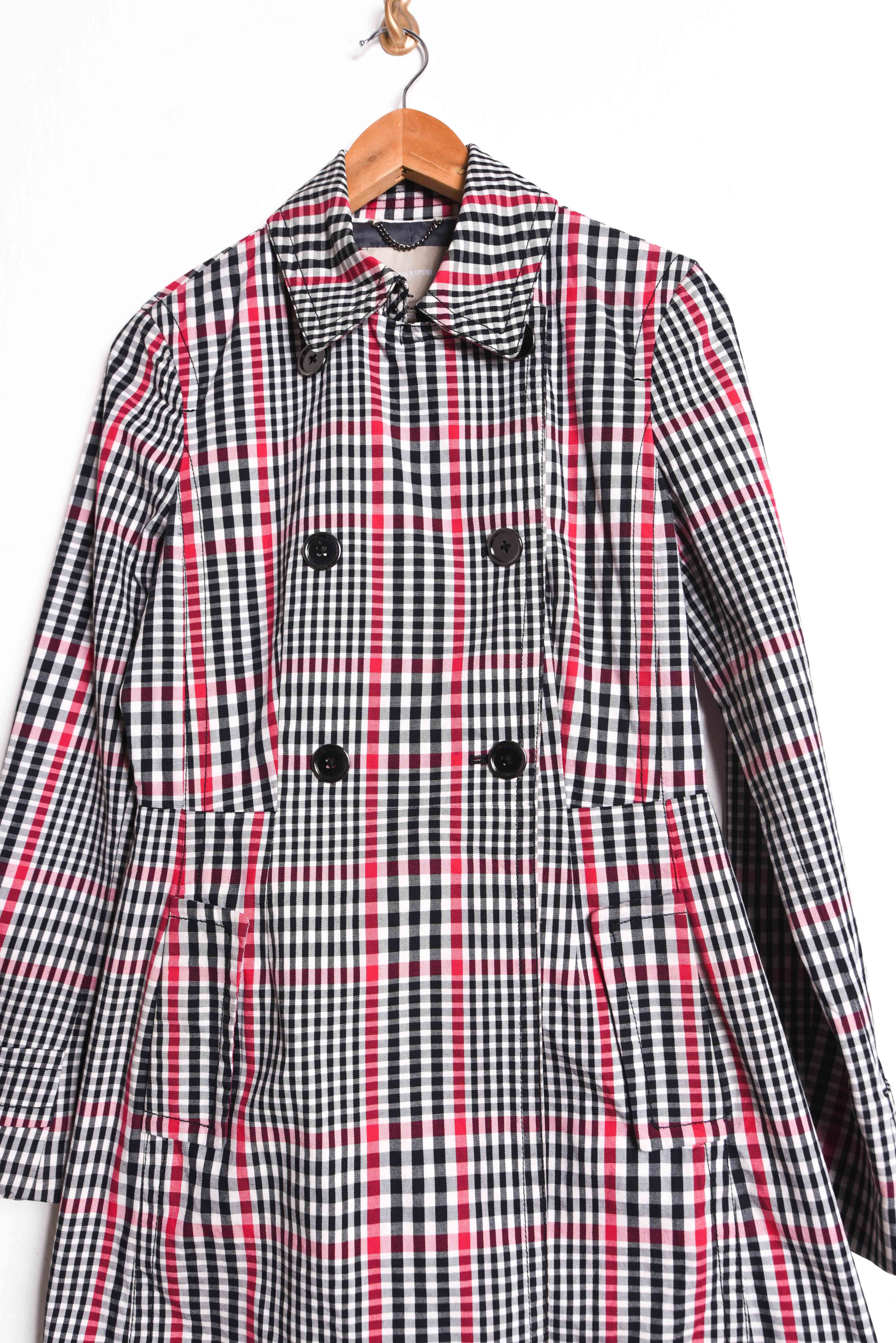 Trench gingham Banana Republic