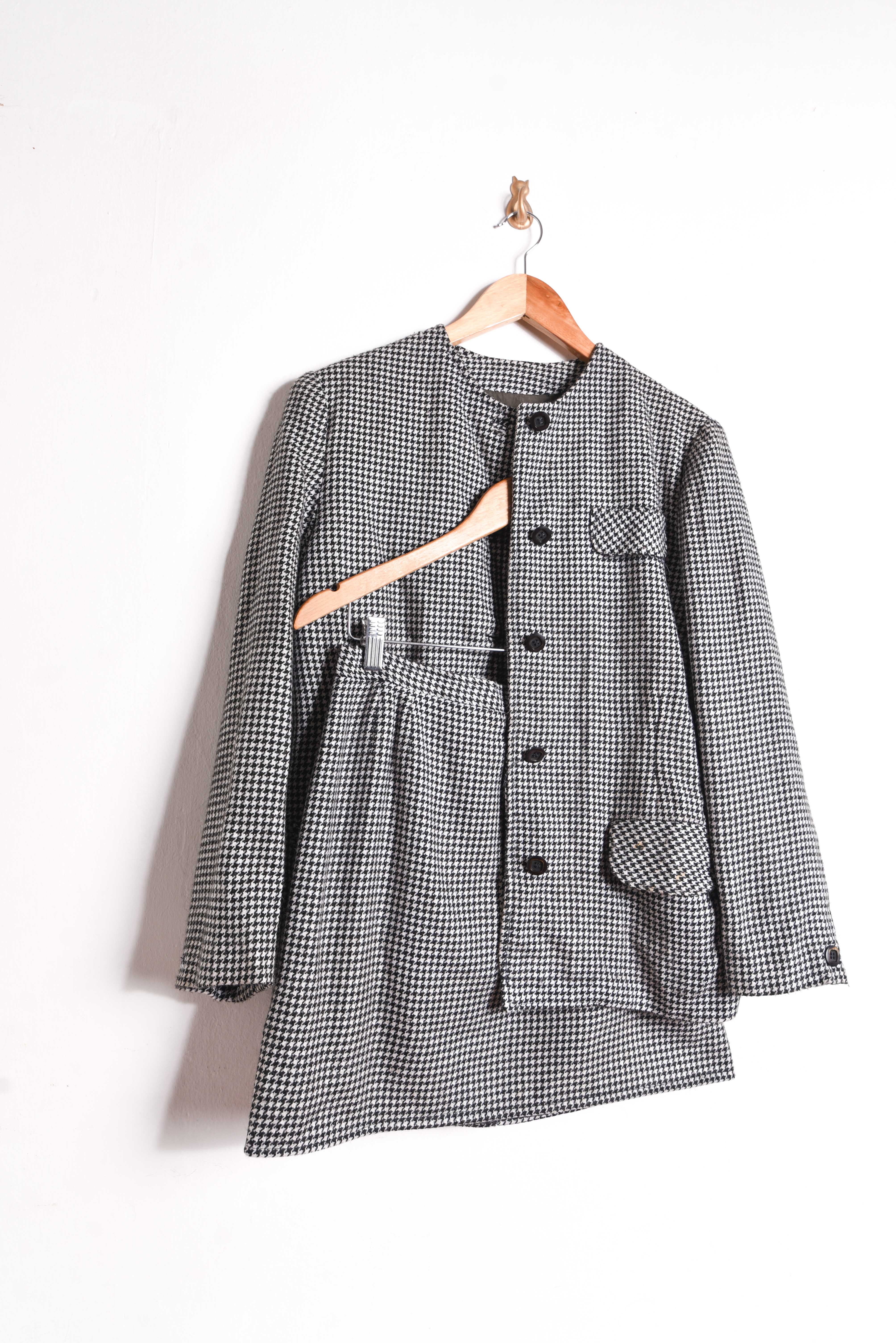 Conjunto vintage lana pata de gallo