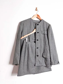 Conjunto vintage lana pata de gallo