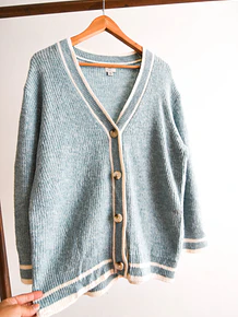 Cardigan babyblue botones